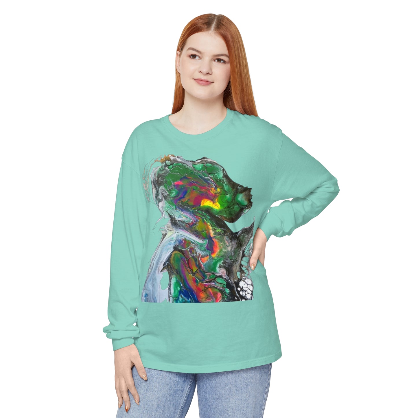 Indigo Warrior Green Alien Long Sleeve T-Shirt