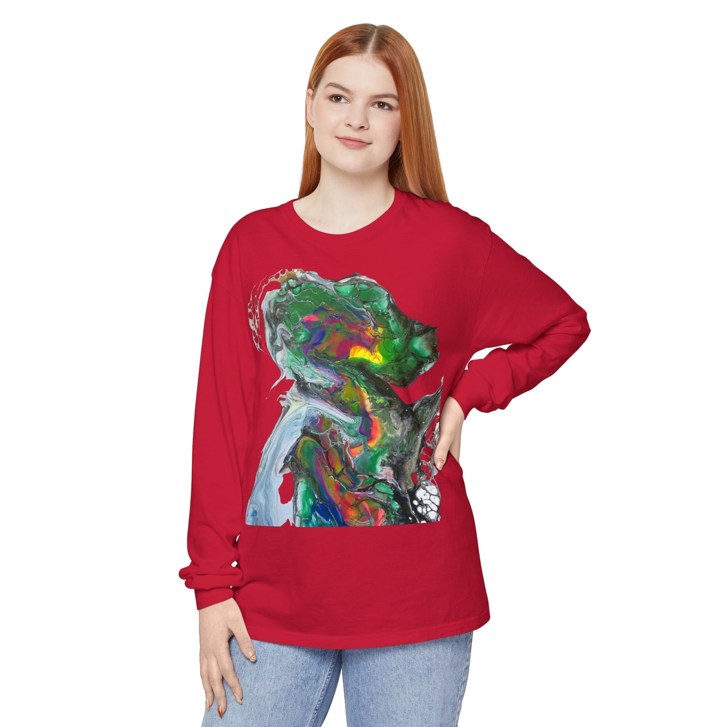 Indigo Warrior Green Alien Long Sleeve T-Shirt