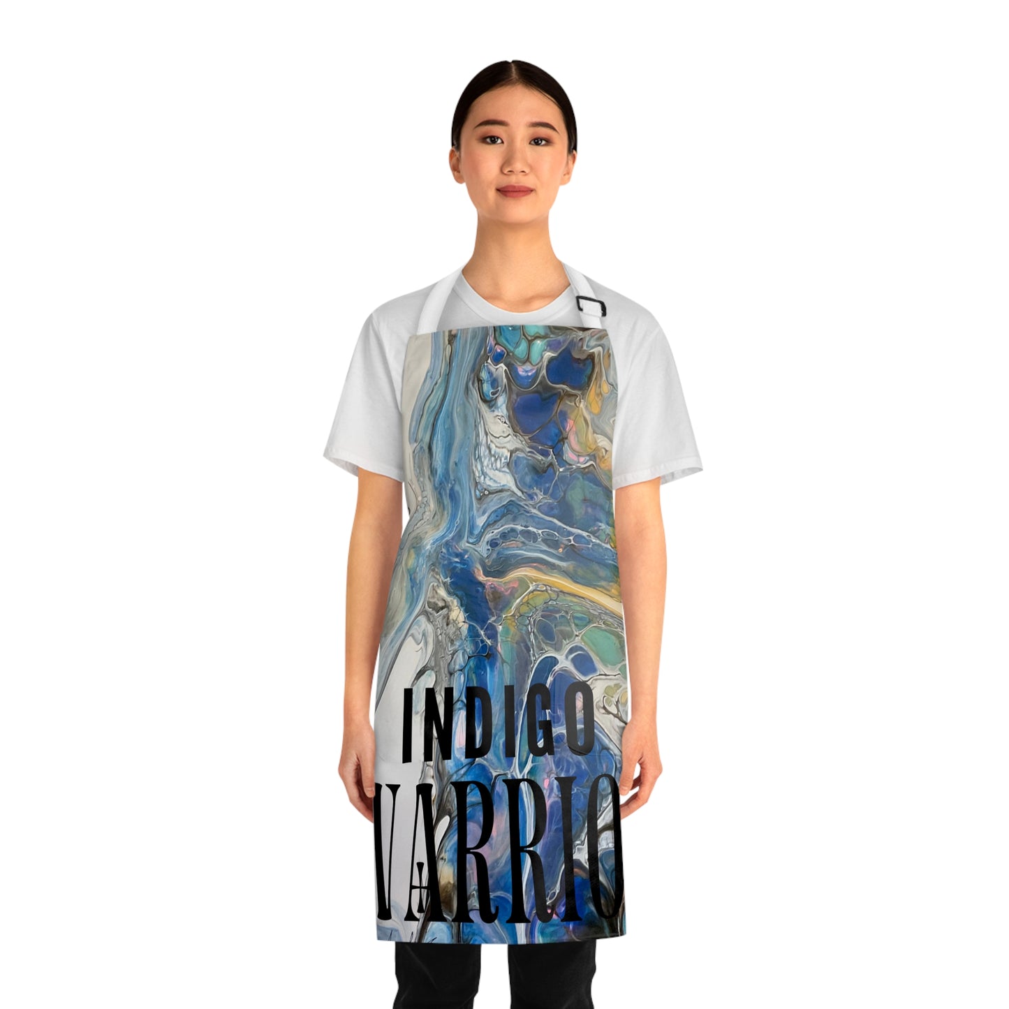 Indigo Warrior Apron - 'The Artist' Fluid Art Print