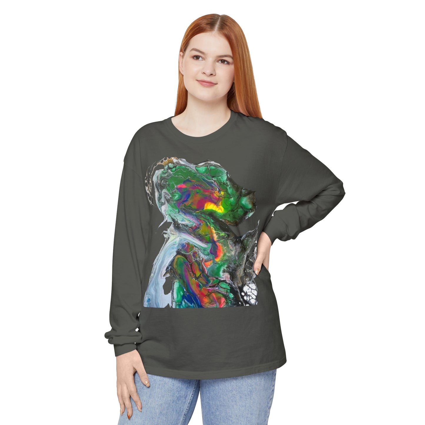 Indigo Warrior Green Alien Long Sleeve T-Shirt