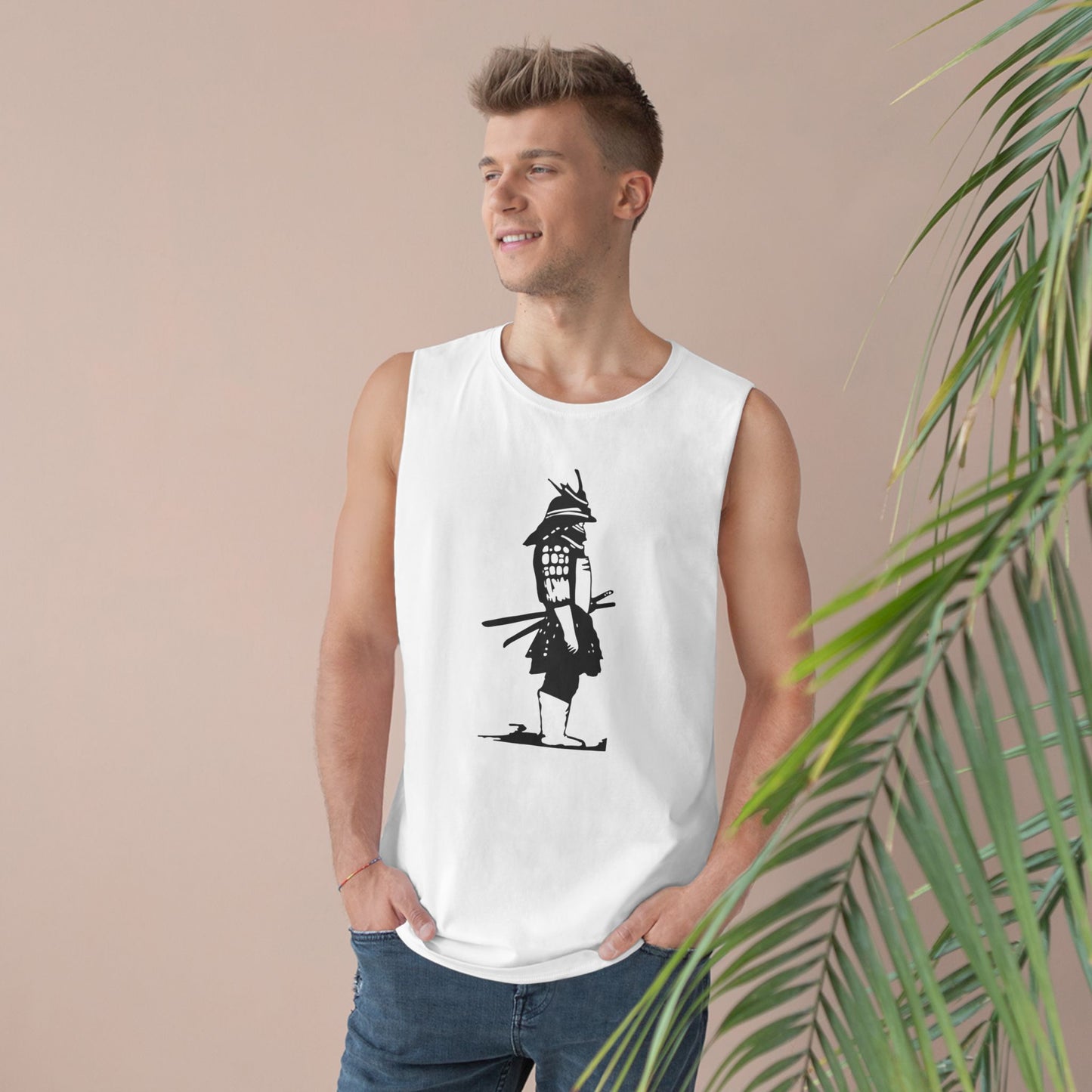 Unisex Tank - Samurai Print Indigo Warrior Tank