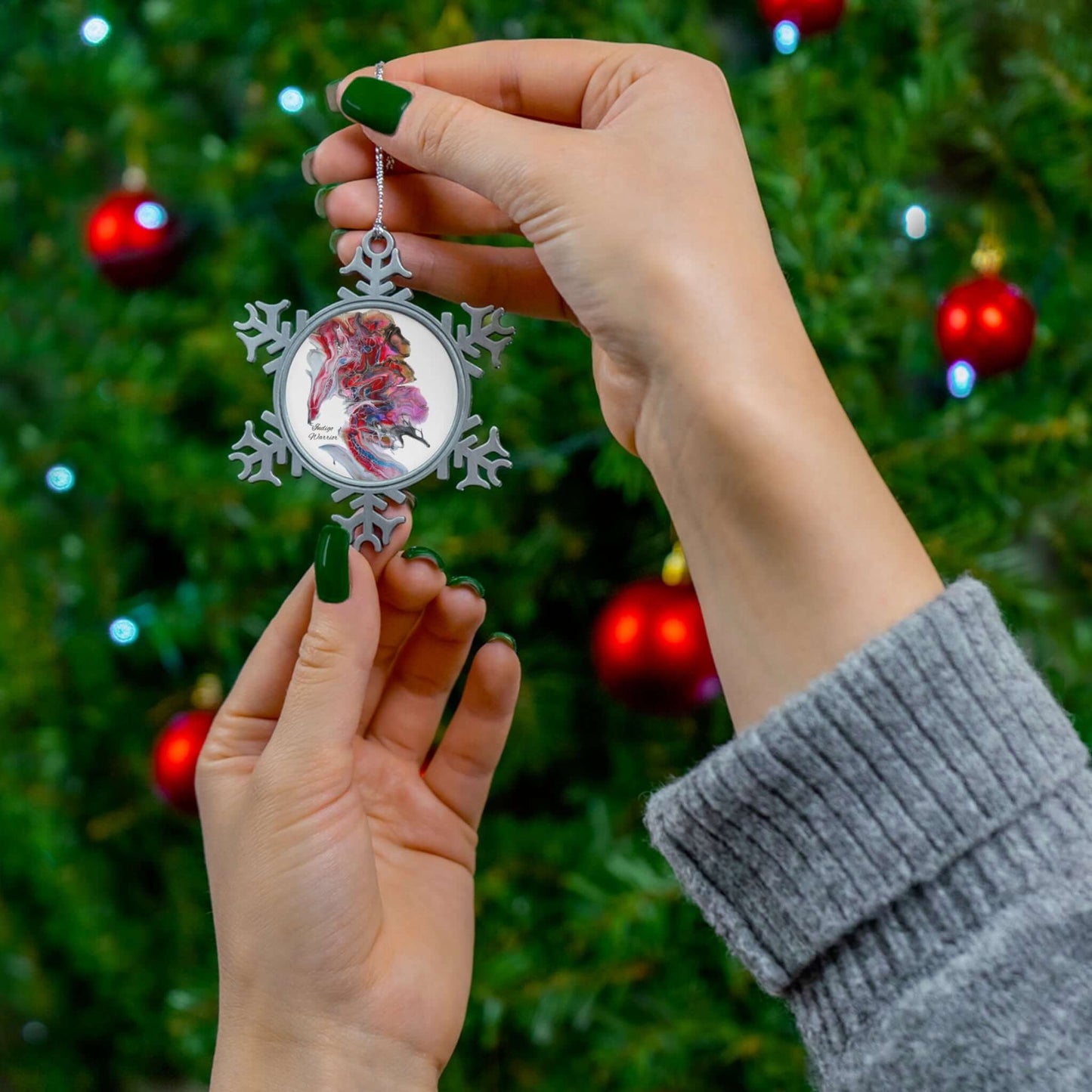 Ornament Pewter Snowflake 'Mumma Boon' Christmas Decoration