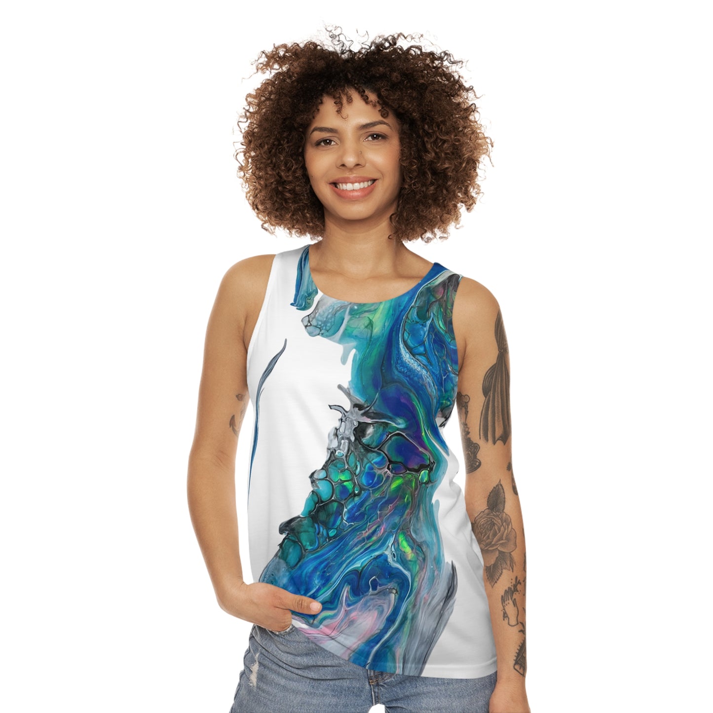 Fluid Art Print 'The Boot' Tank Top