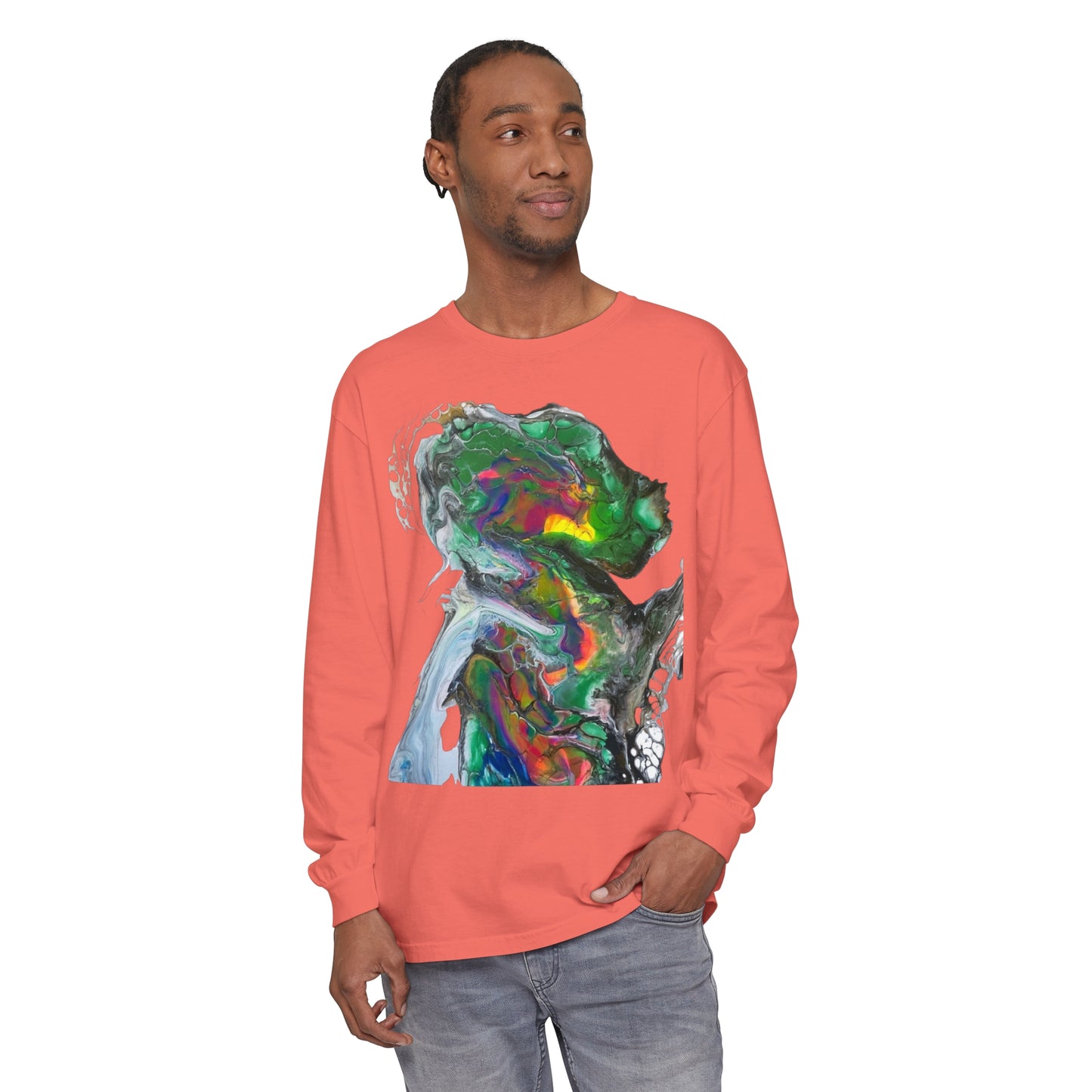 Indigo Warrior Green Alien Long Sleeve T-Shirt