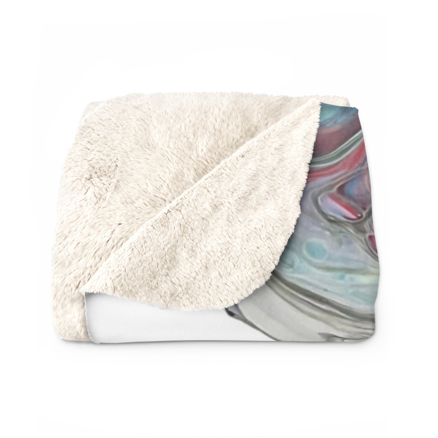 Sherpa Blanket, fluid art blanket, indigo warrior blankets, sherpa throw blanket
