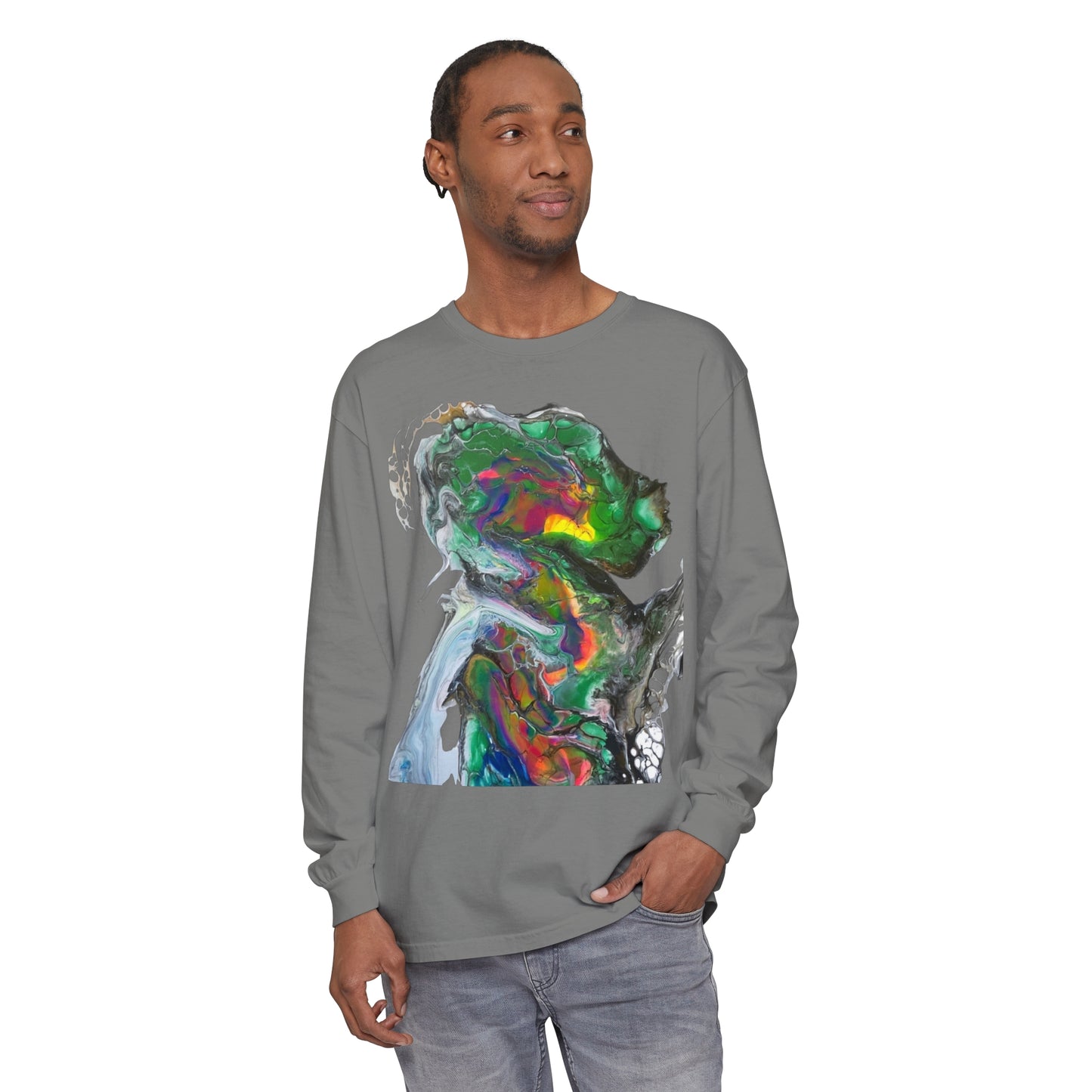 Indigo Warrior Green Alien Long Sleeve T-Shirt
