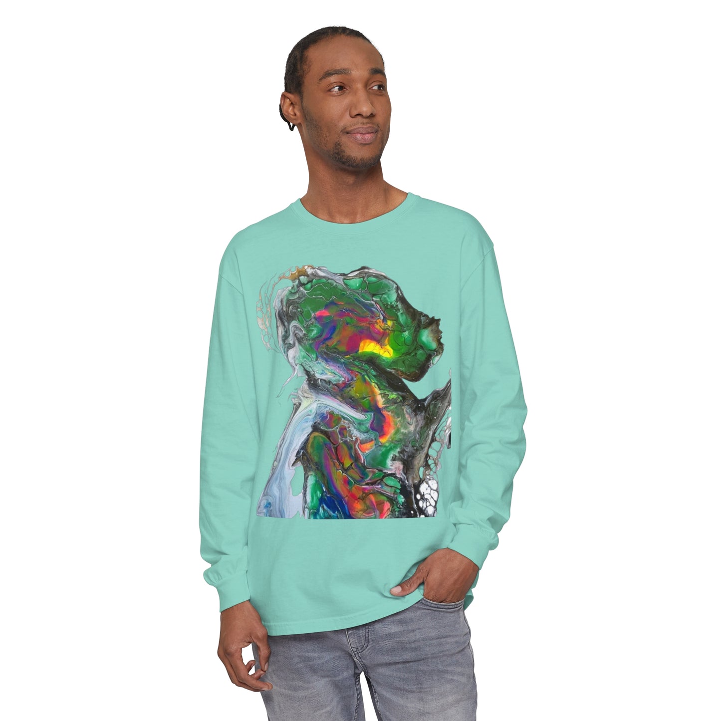 Indigo Warrior Green Alien Long Sleeve T-Shirt