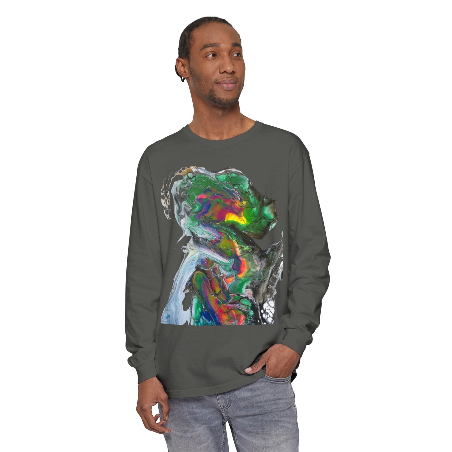 Indigo Warrior Green Alien Long Sleeve T-Shirt