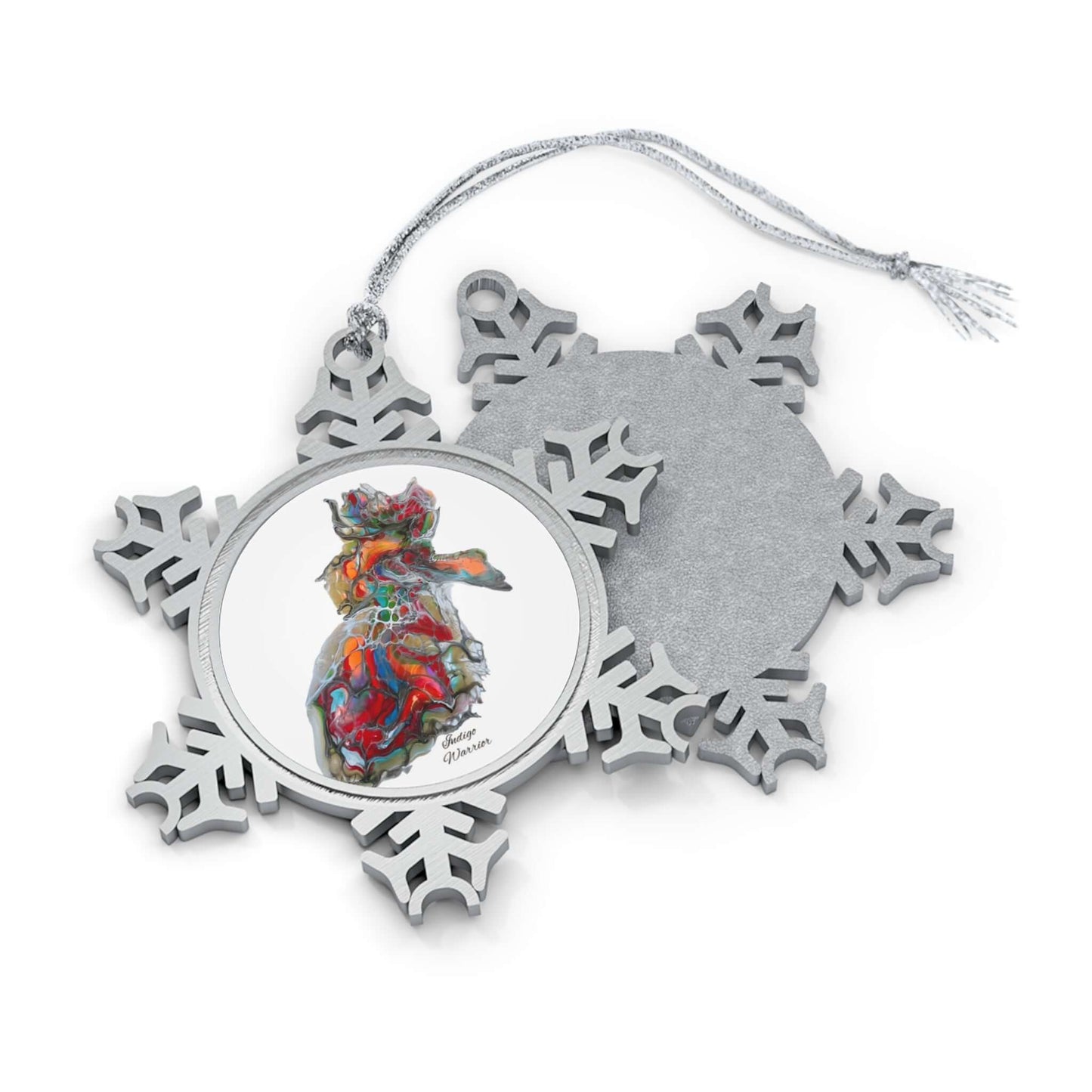 Ornament - Pewter Christmas Decoration 'Miss Hippo'
