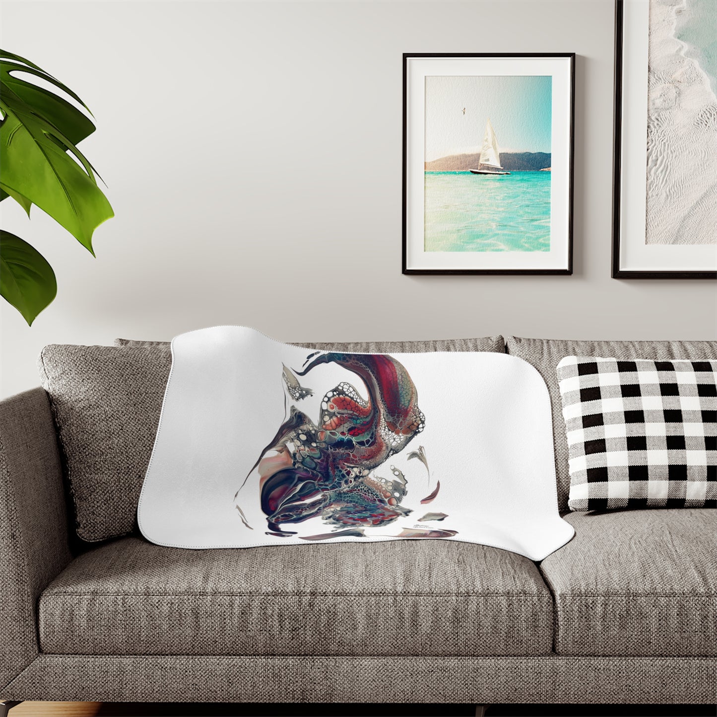 Sherpa Blanket Fluid Art 'Ele Warrior Knight'