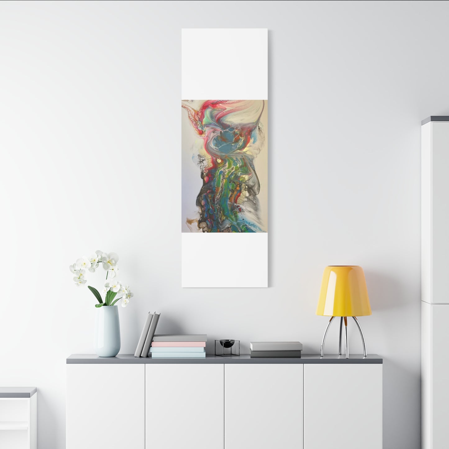 Canvas Wall Art - 'Miss Rhino' Fluid Art Print