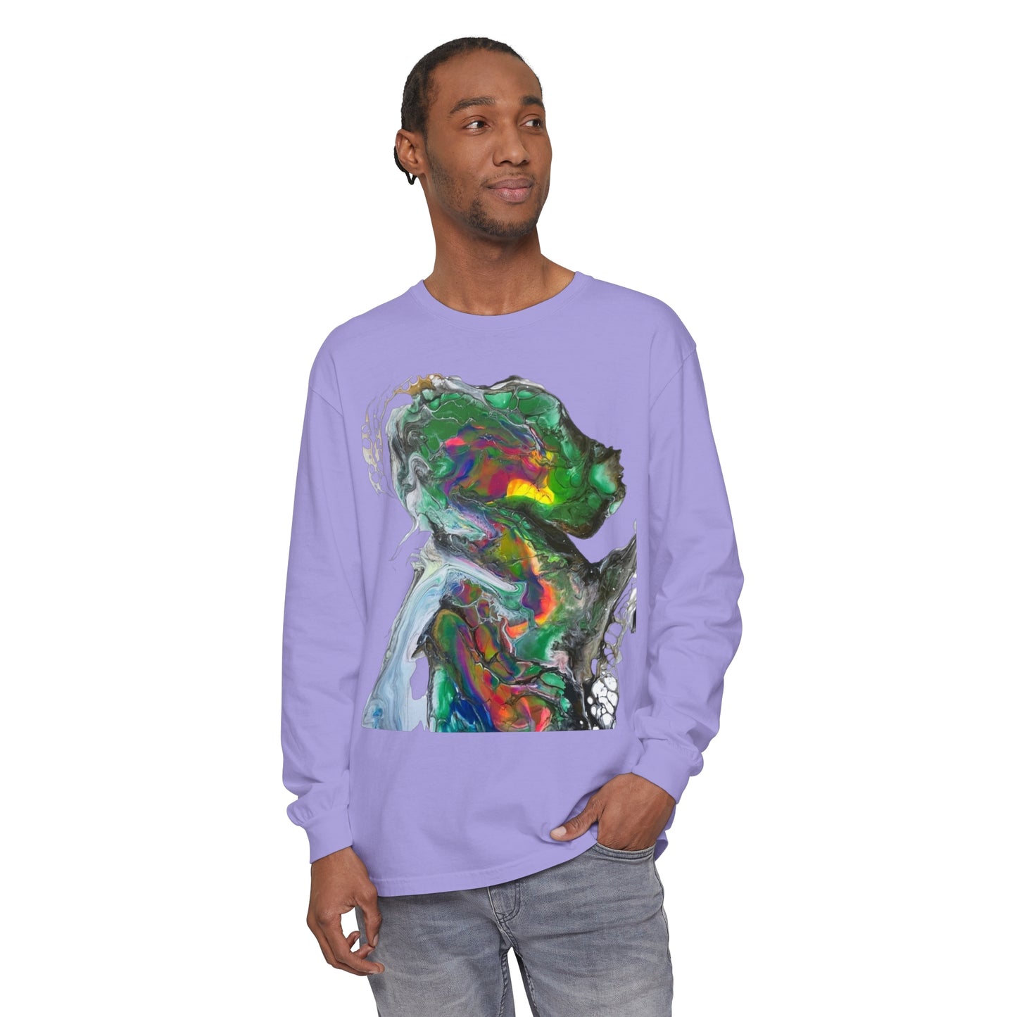 Indigo Warrior Green Alien Long Sleeve T-Shirt