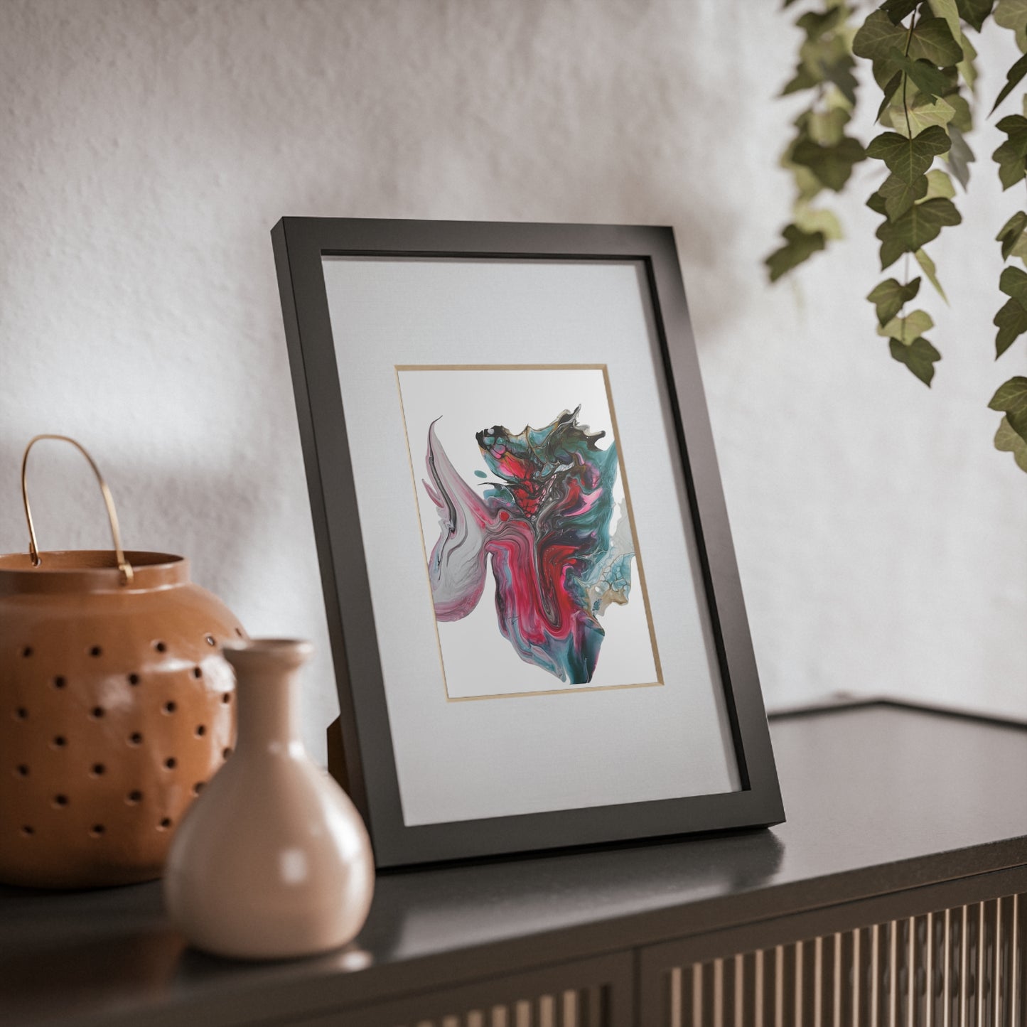 Framed prints, fluid art painting print