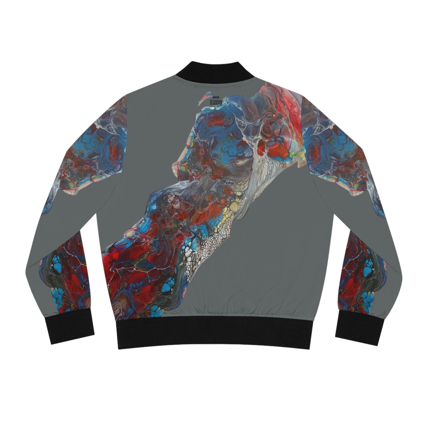 Grey Fluid Bomber Jacket