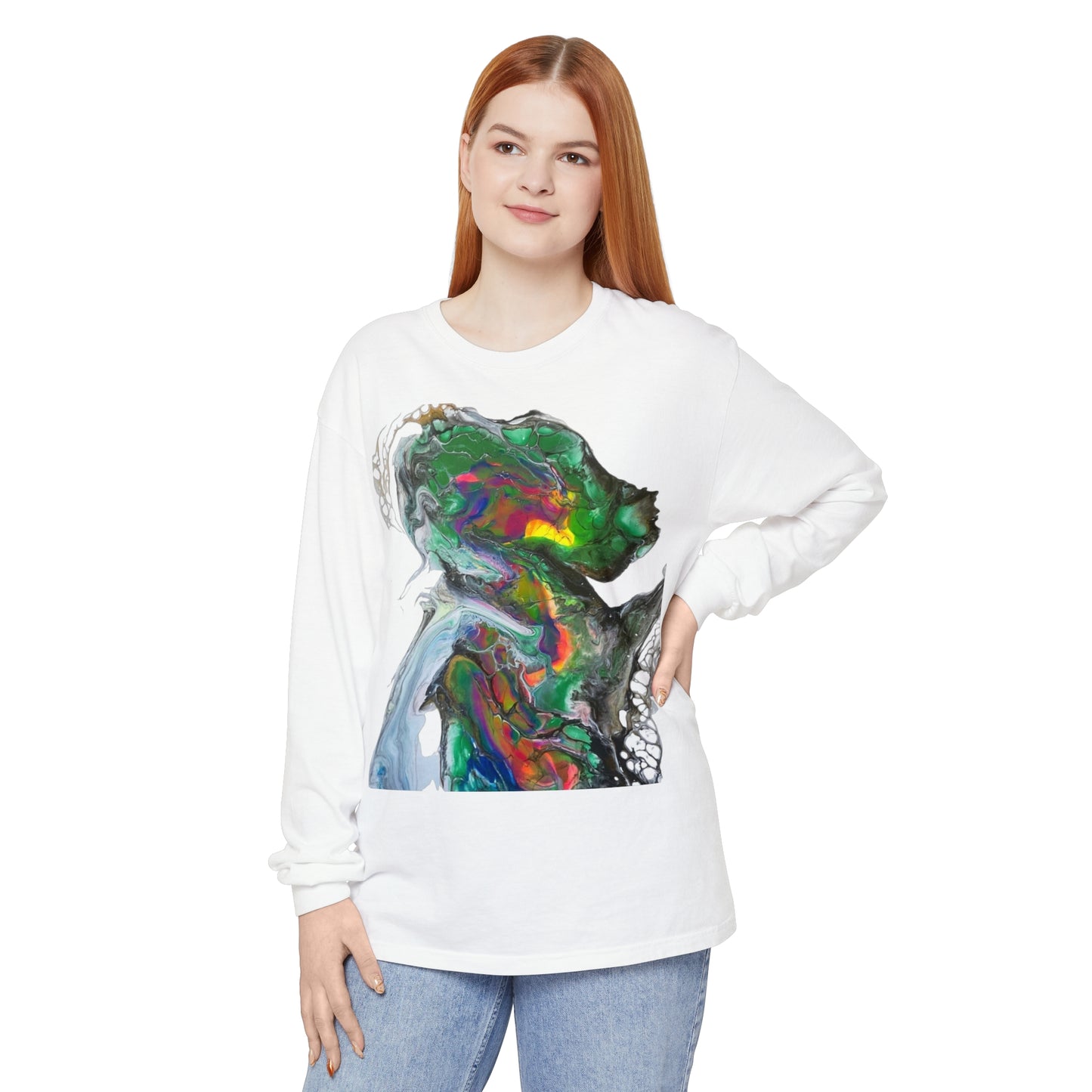 Indigo Warrior Green Alien Long Sleeve T-Shirt