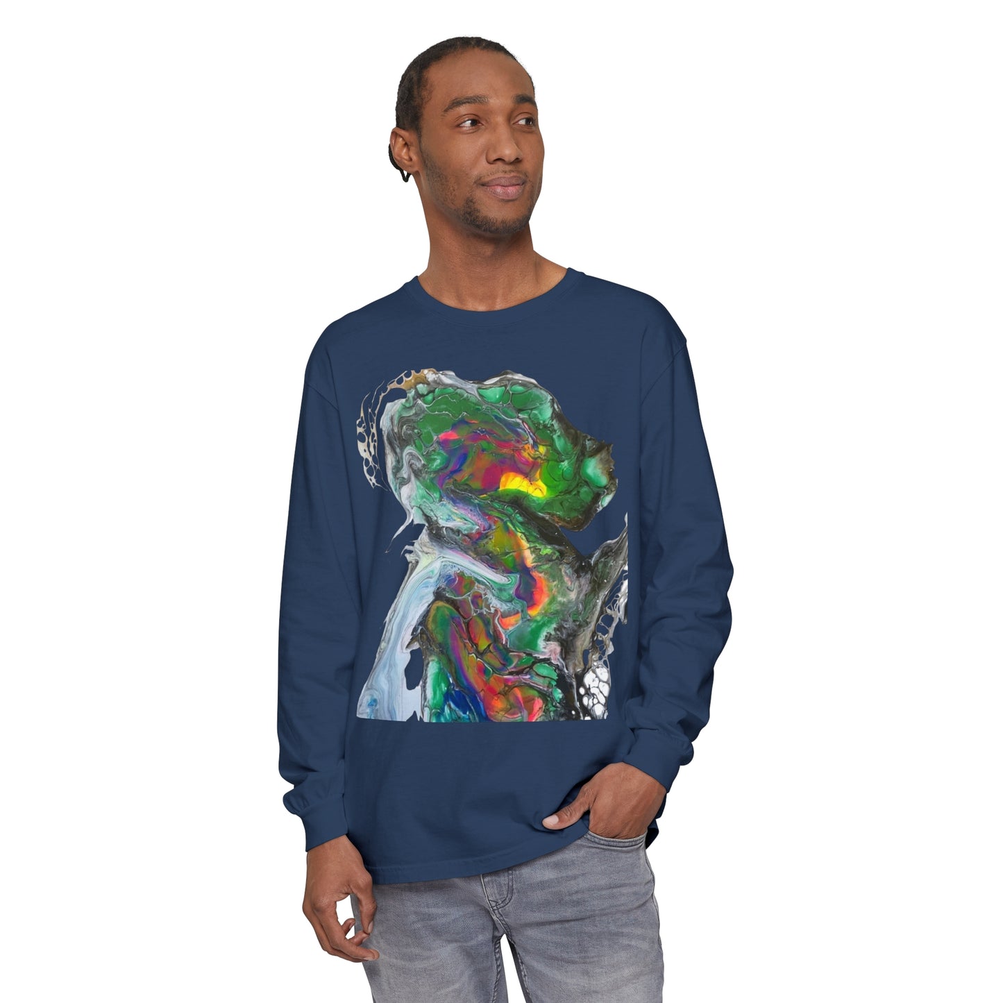 Indigo Warrior Green Alien Long Sleeve T-Shirt