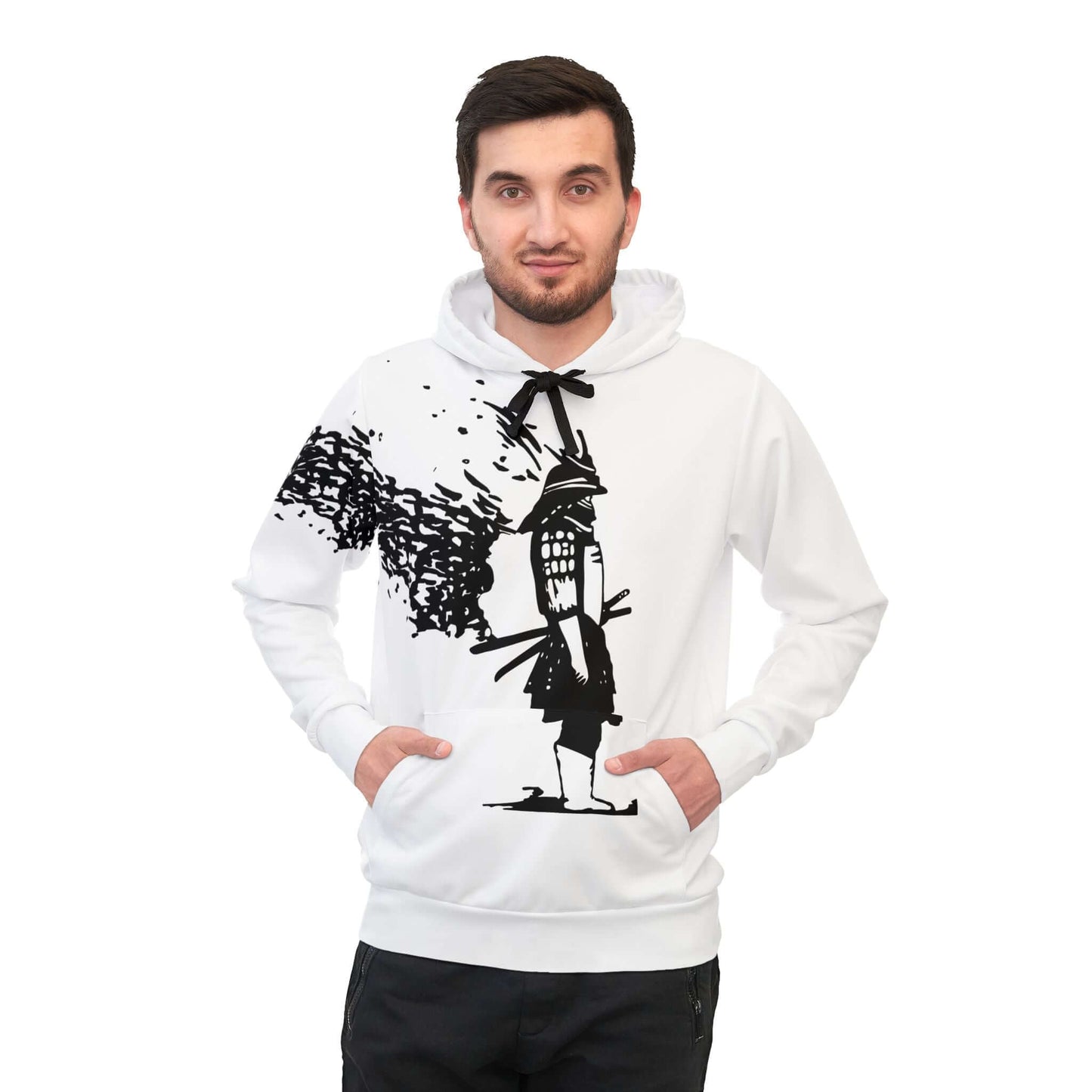 Samurai Warrior Crow Athletic Hoodie