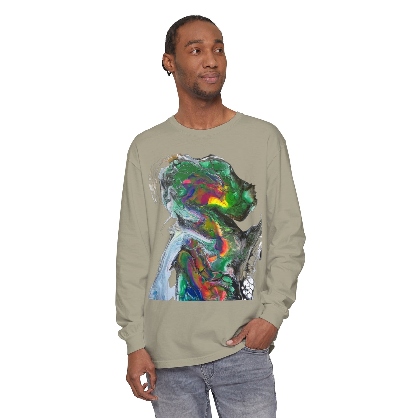 Indigo Warrior Green Alien Long Sleeve T-Shirt