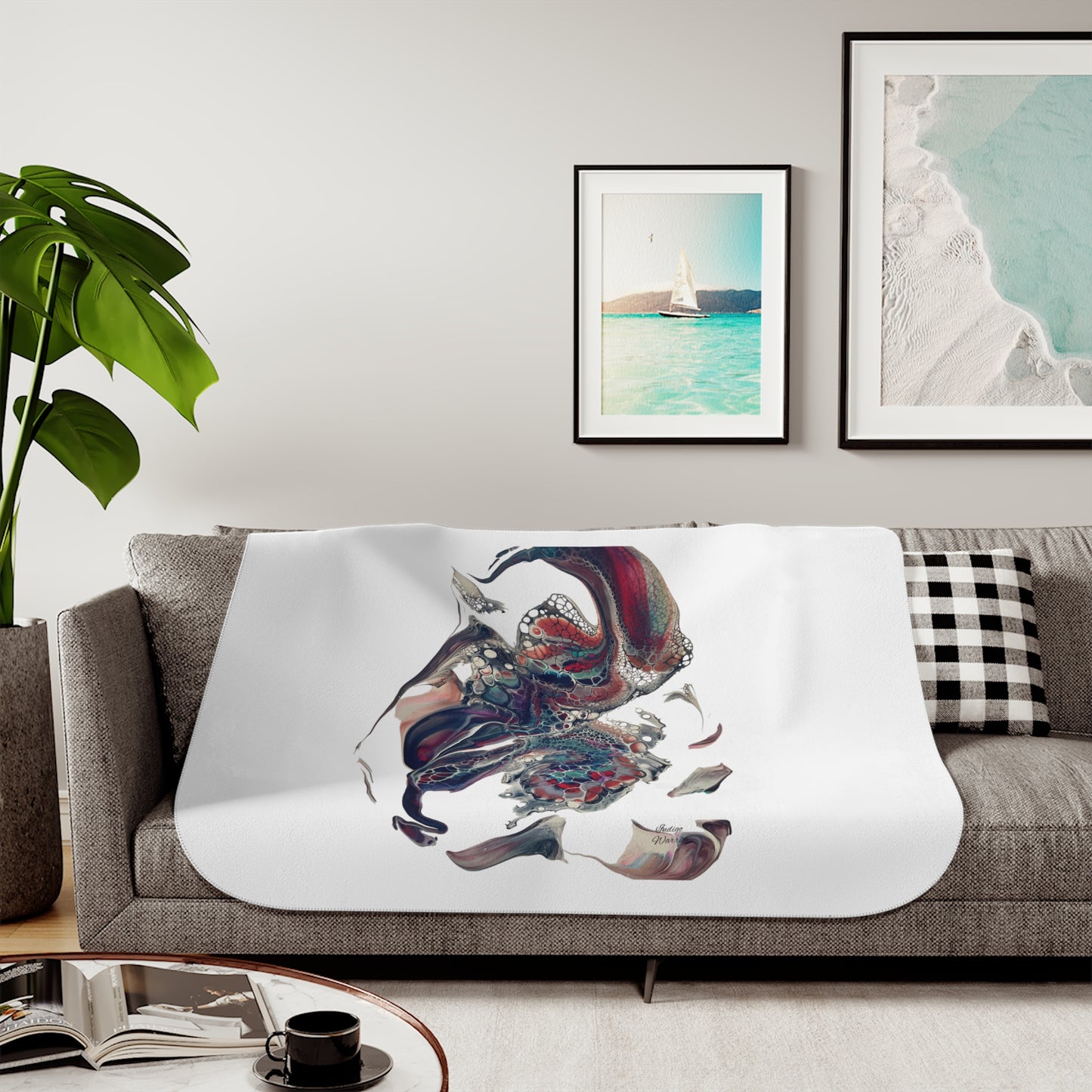 Sherpa Blanket Fluid Art 'Ele Warrior Knight'