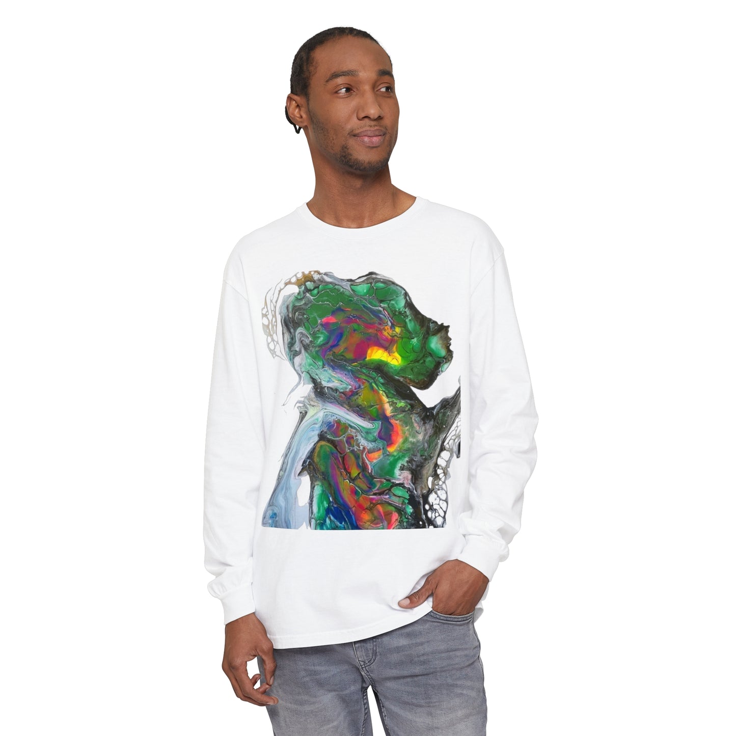 Indigo Warrior Green Alien Long Sleeve T-Shirt