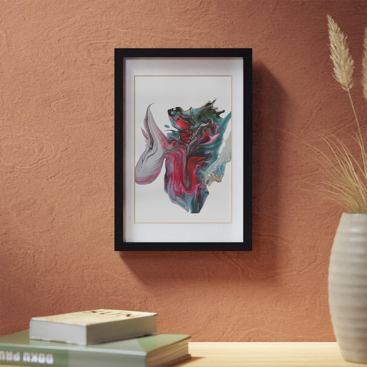 Framed prints, fluid art painting print