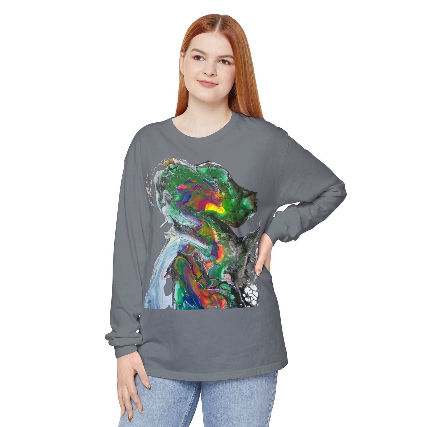 Indigo Warrior Green Alien Long Sleeve T-Shirt