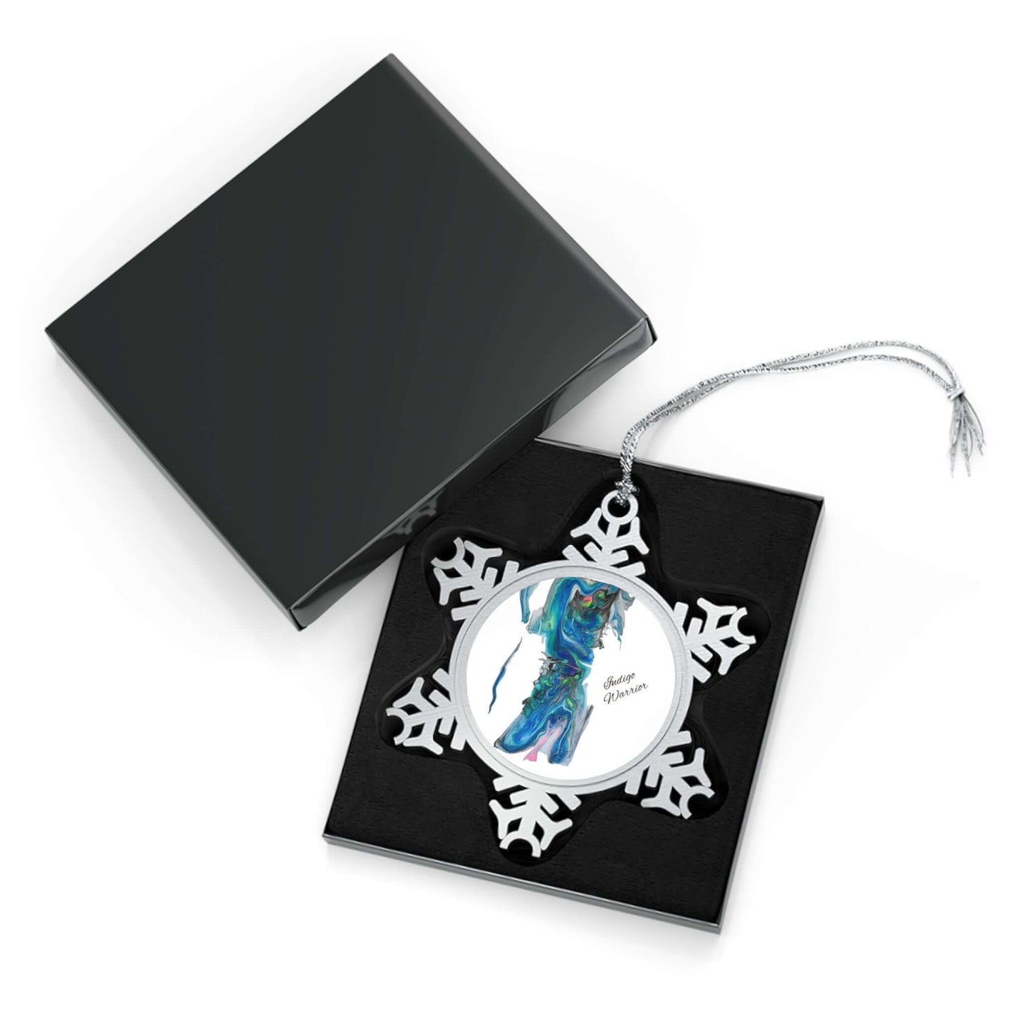 Ornament Pewter Snowflake 'The Boot' Indigo Warrior Christmas Decoration