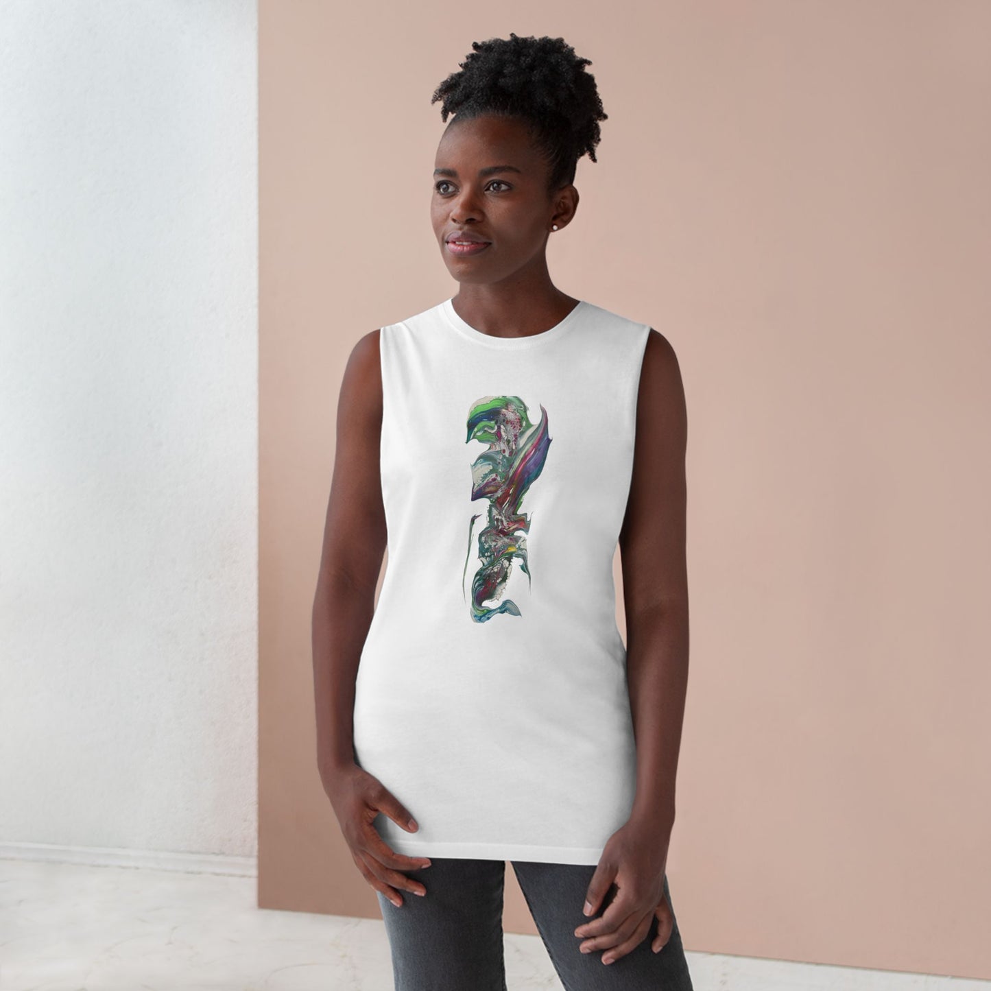 Tank Top - Indigo Warrior Flower Surfer Print Unisex Barnard Tank