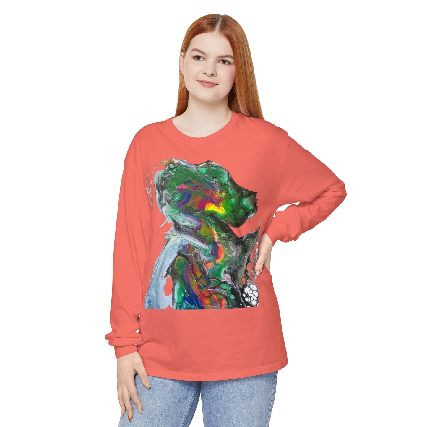 Indigo Warrior Green Alien Long Sleeve T-Shirt