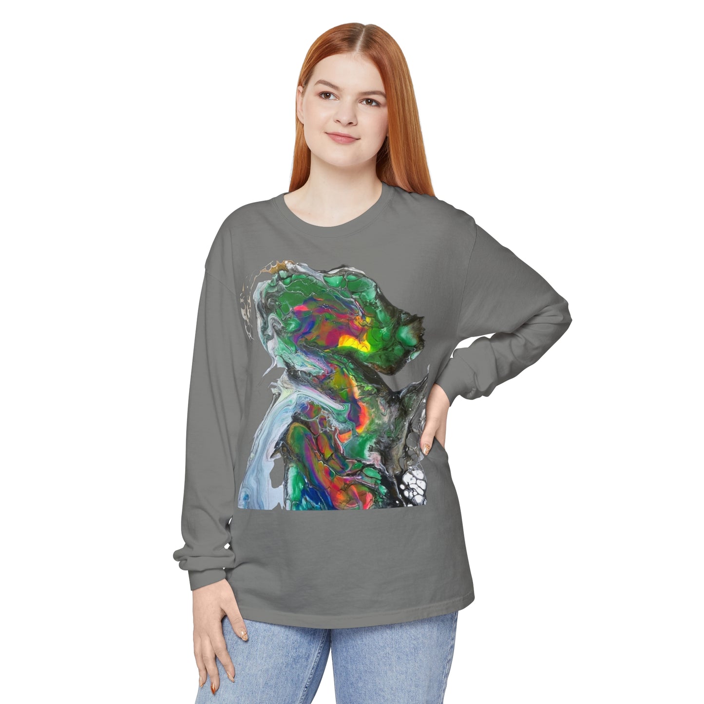Indigo Warrior Green Alien Long Sleeve T-Shirt