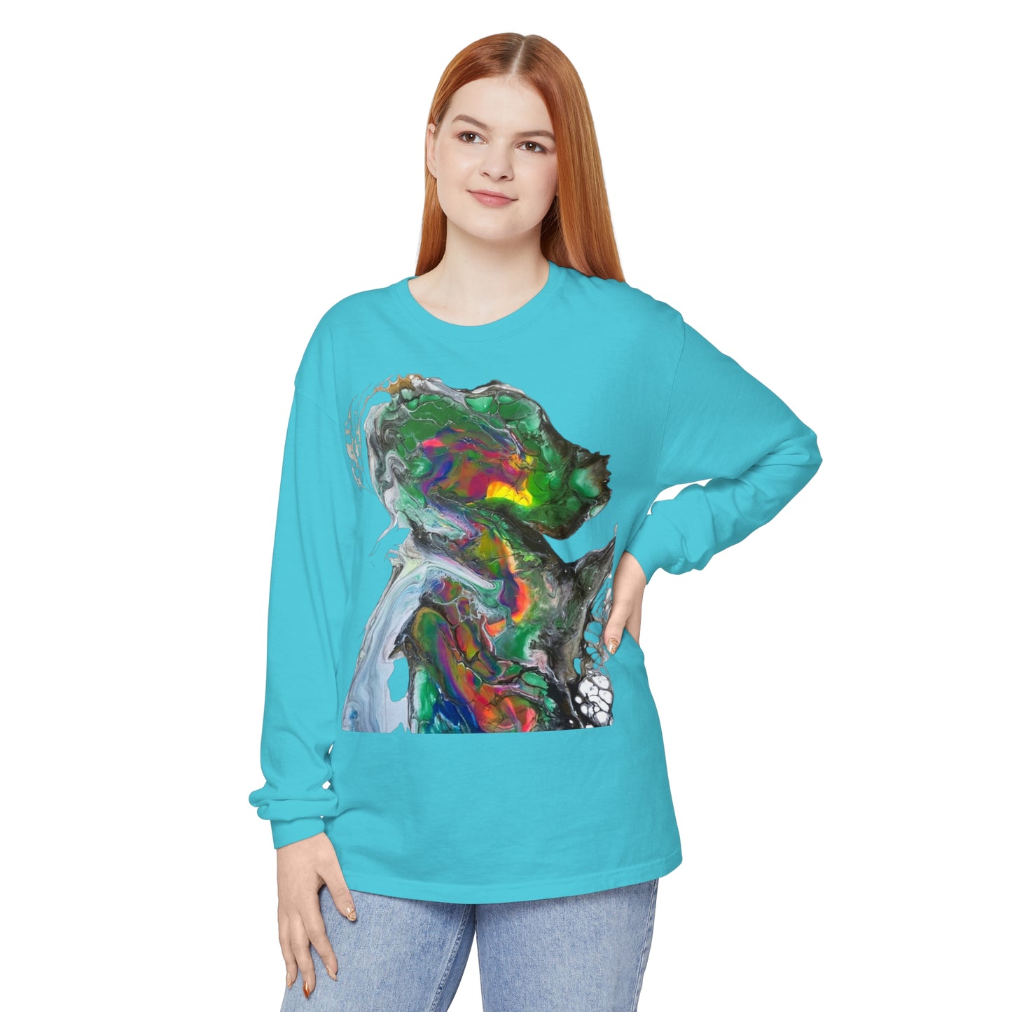 Indigo Warrior Green Alien Long Sleeve T-Shirt