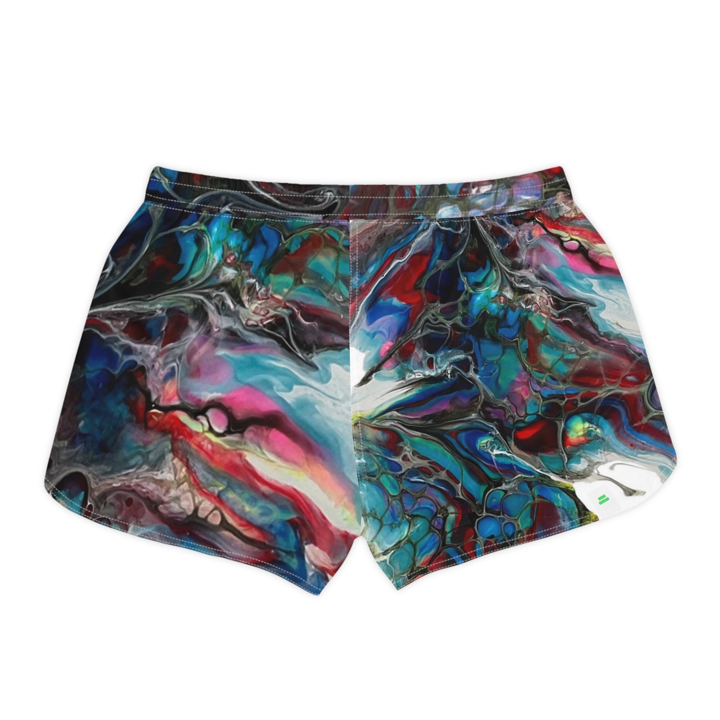 Fluid Art Shorts - Blue Purple Vivid Colors - Women's Shorts