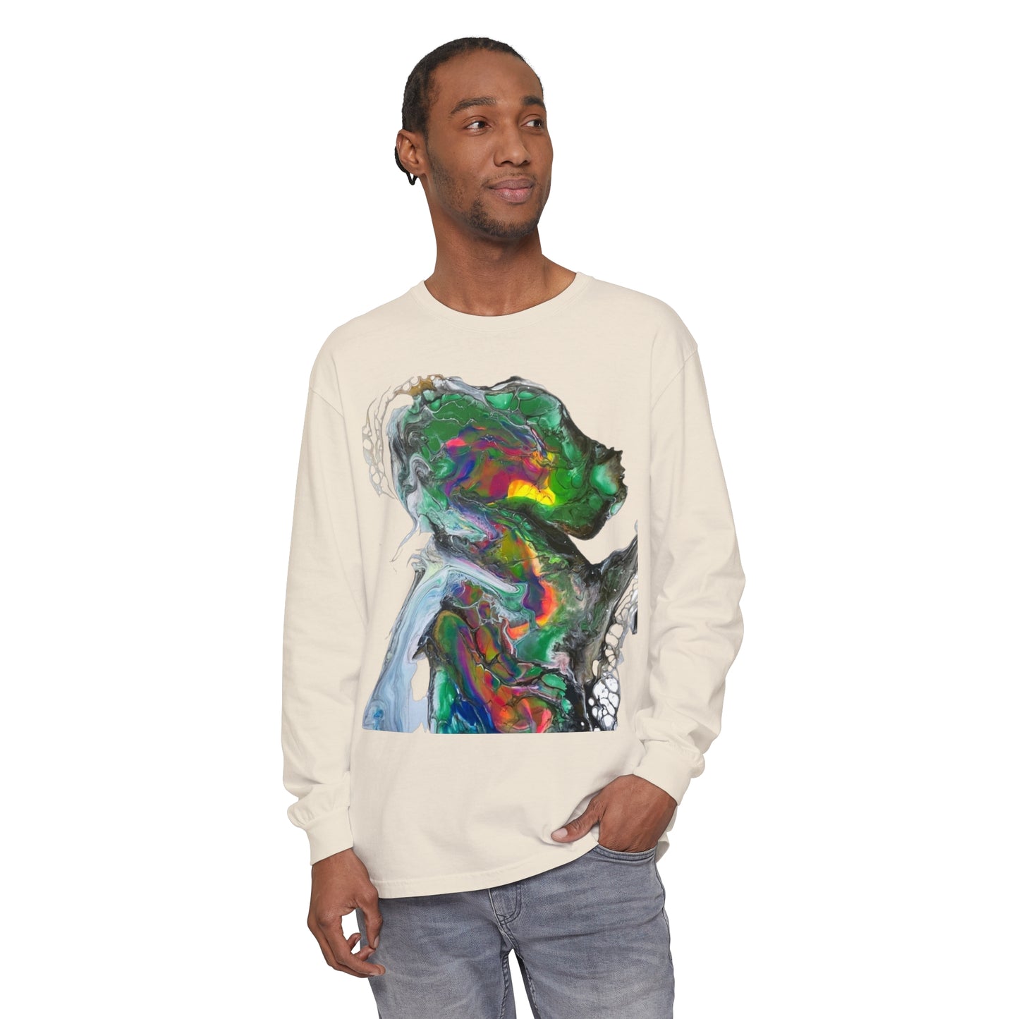 Indigo Warrior Green Alien Long Sleeve T-Shirt