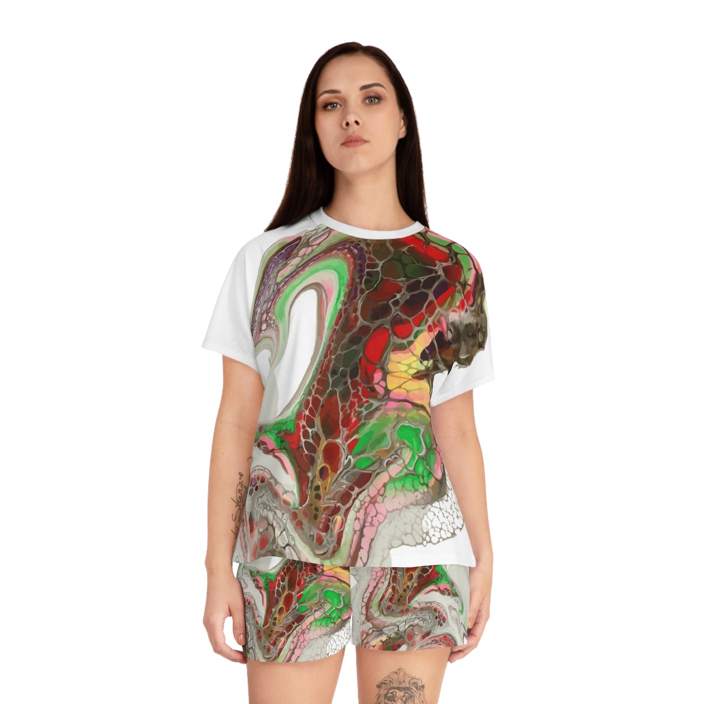Women's Pajama Set - Bouncing Bunny Print