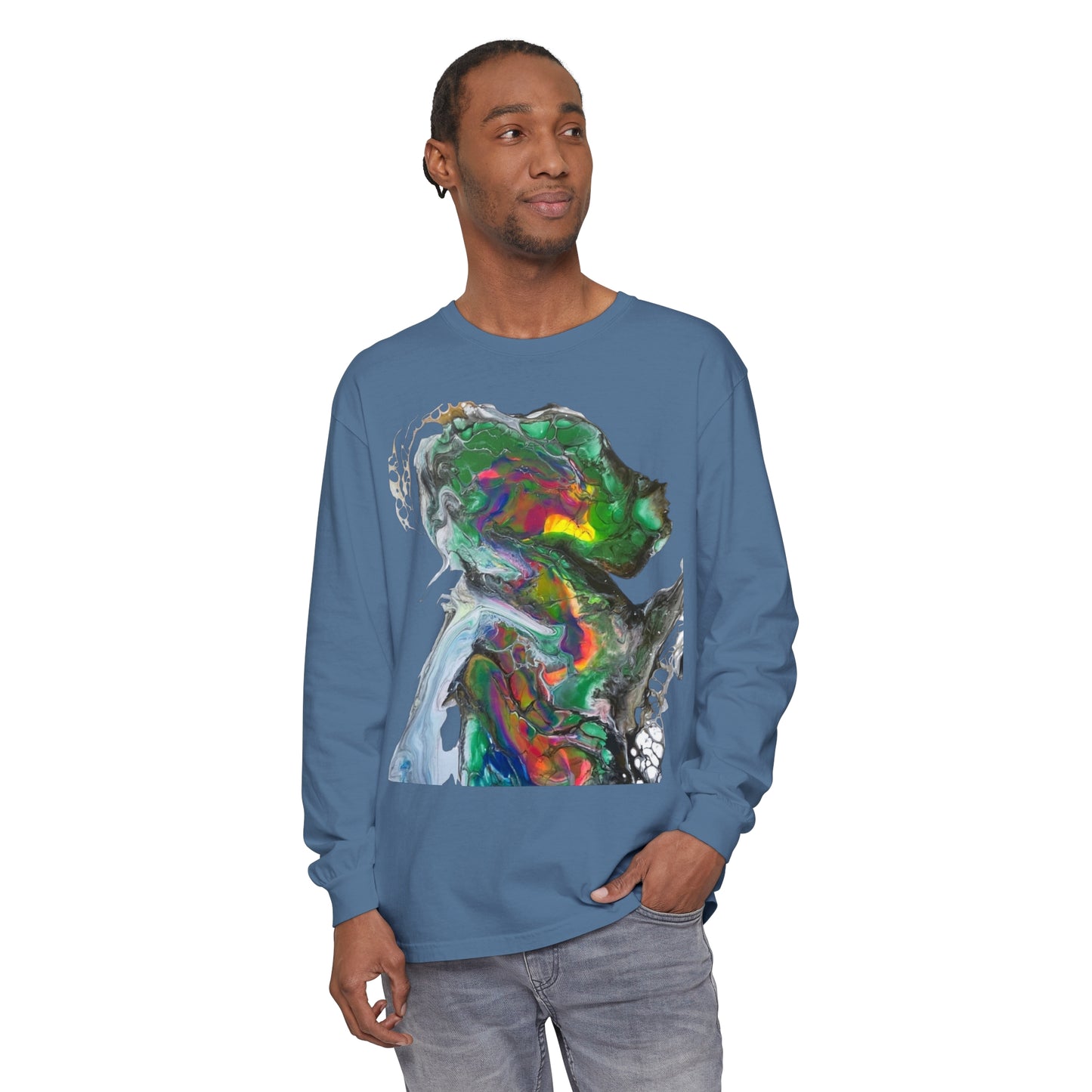 Indigo Warrior Green Alien Long Sleeve T-Shirt