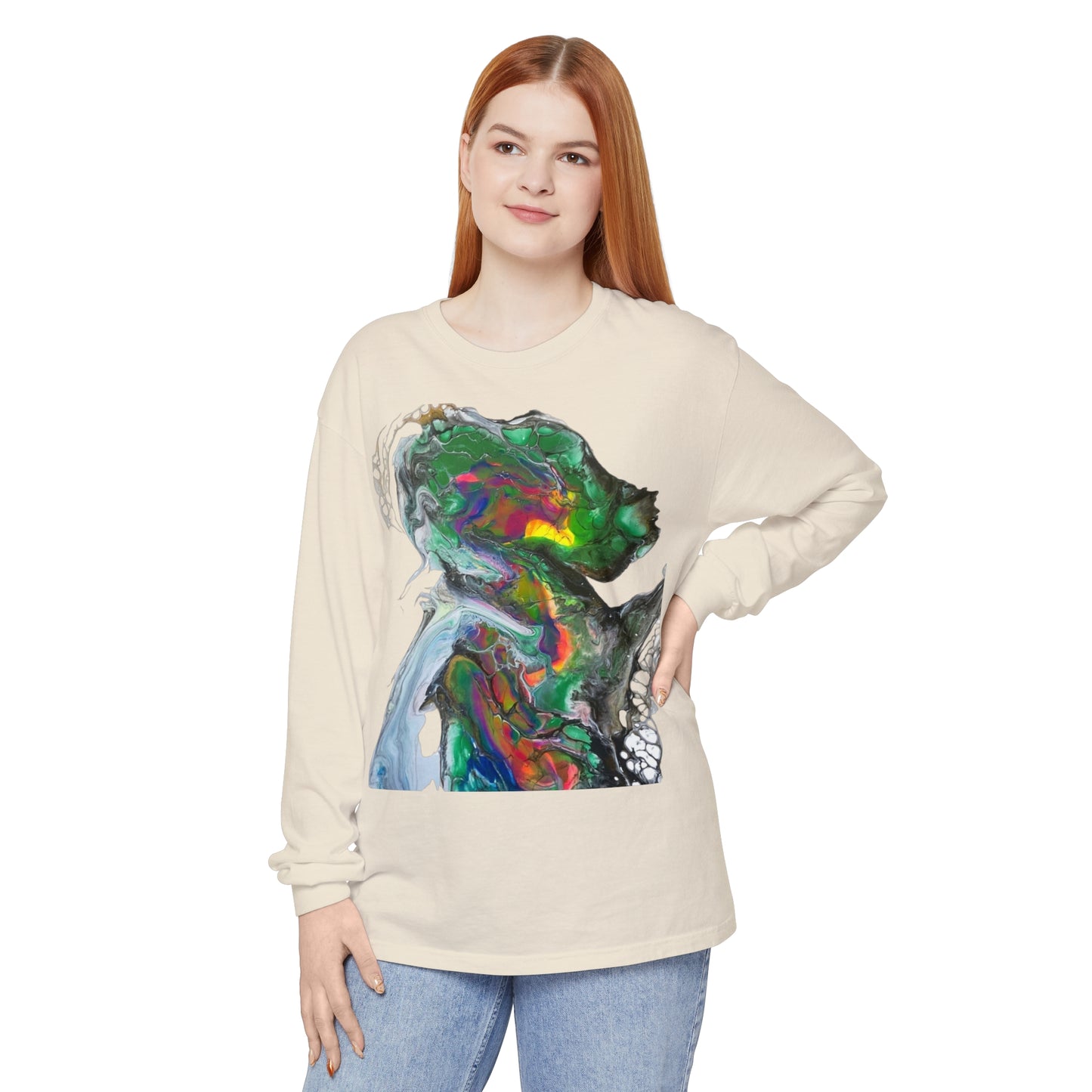 Indigo Warrior Green Alien Long Sleeve T-Shirt