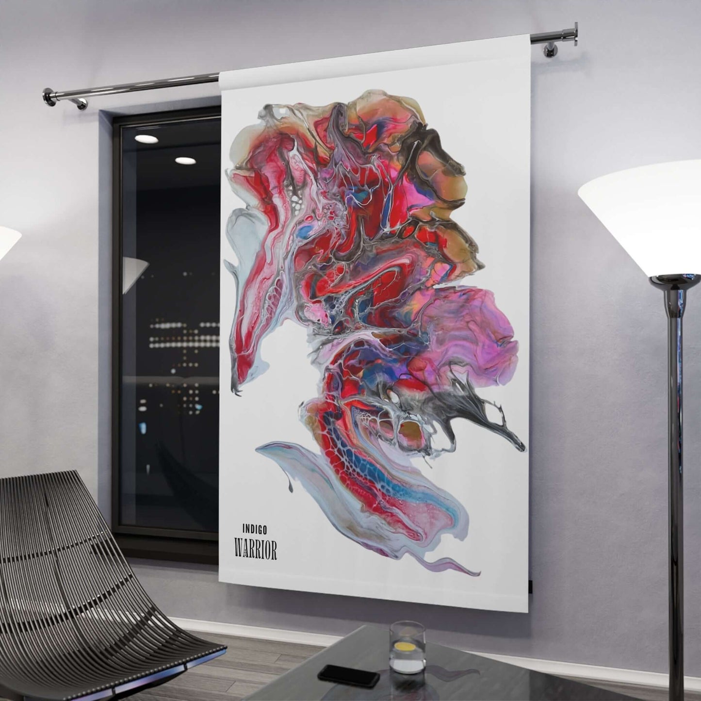 Vibrant Fluid Art 'Mumma Boon' Curtains