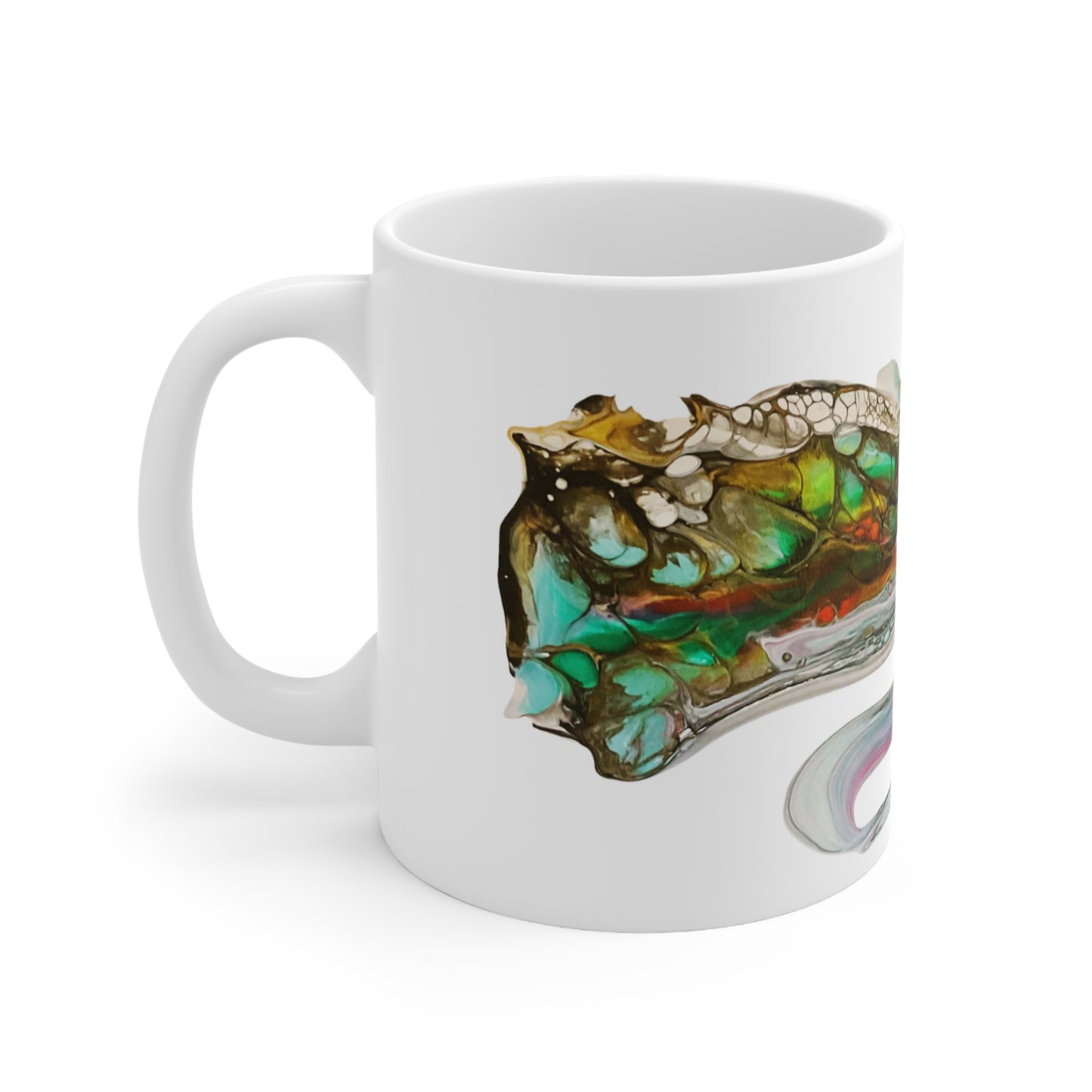 Mug - Fluid Art Two Faced Cat Indigo Warrior Coffee Mug