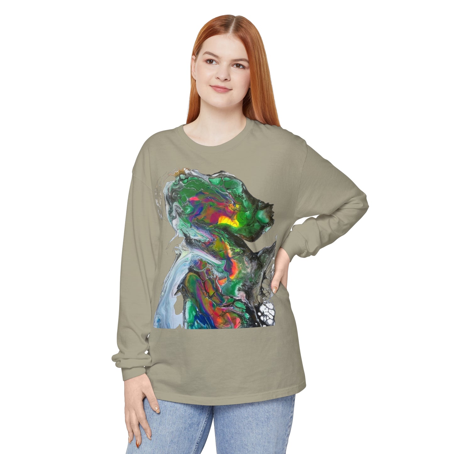 Indigo Warrior Green Alien Long Sleeve T-Shirt