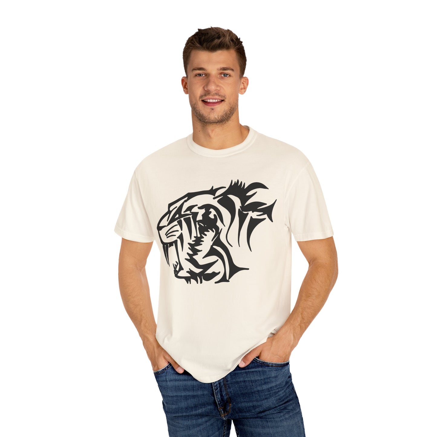 Indigo Warrior Tribal Tiger T-shirt
