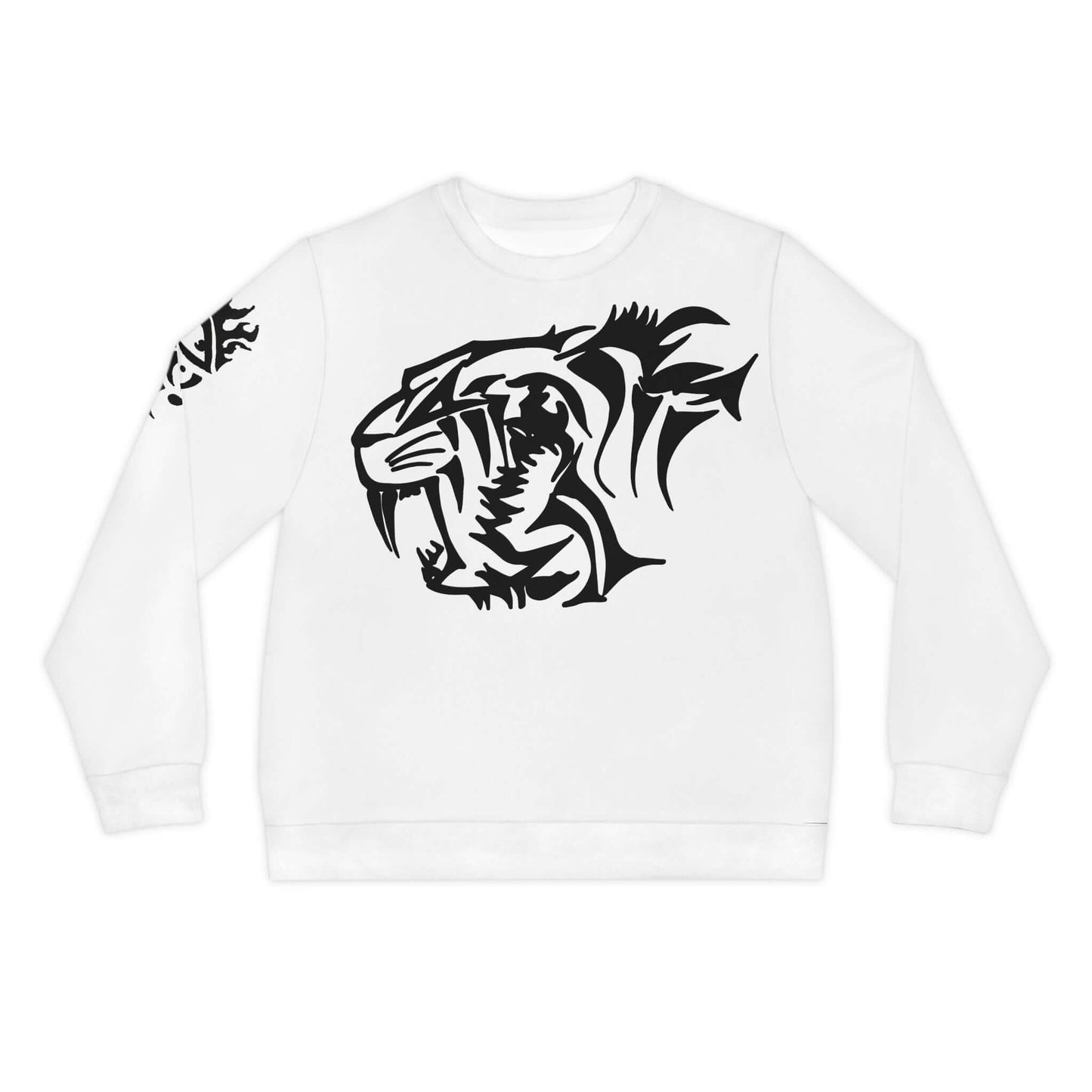 Tribal Tiger Lightweight Sweatshirt with Tribal Eye Sleeve Design