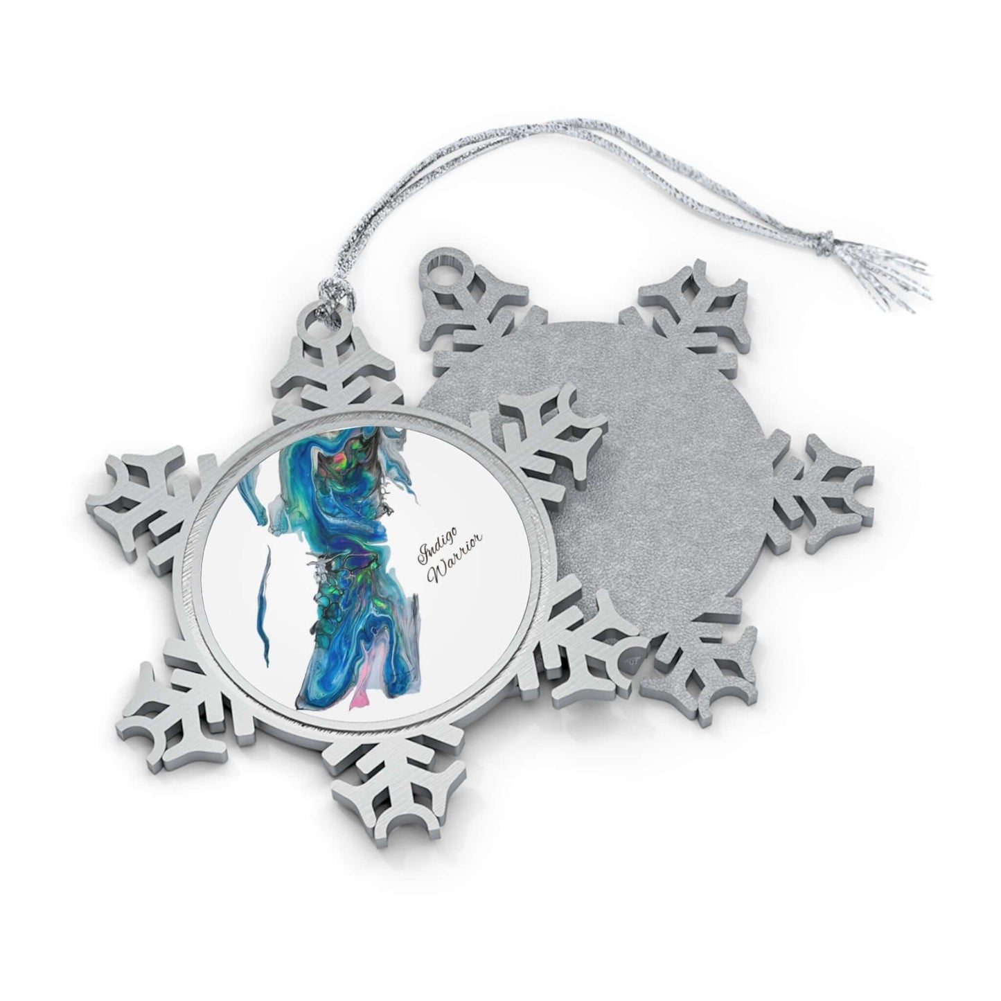 Ornament Pewter Snowflake 'The Boot' Indigo Warrior Christmas Decoration