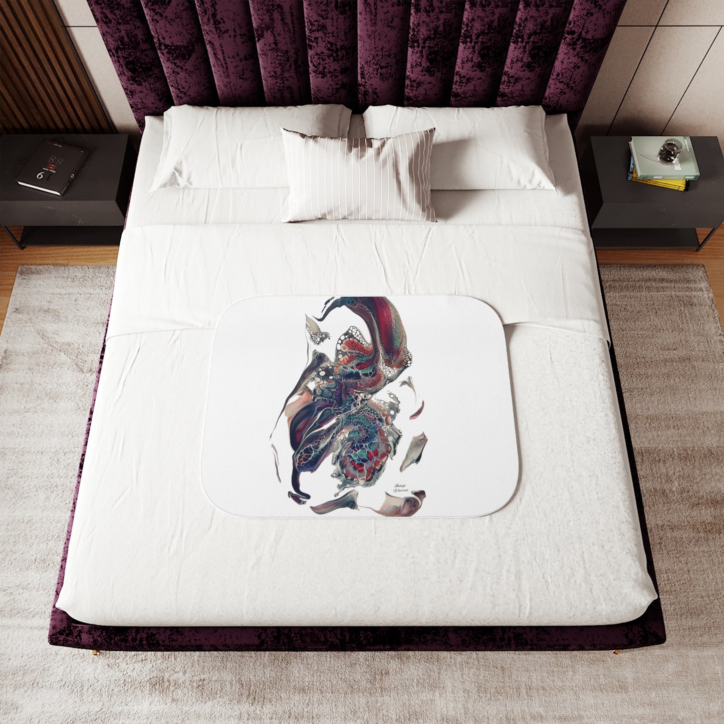 Sherpa Blanket Fluid Art 'Ele Warrior Knight'