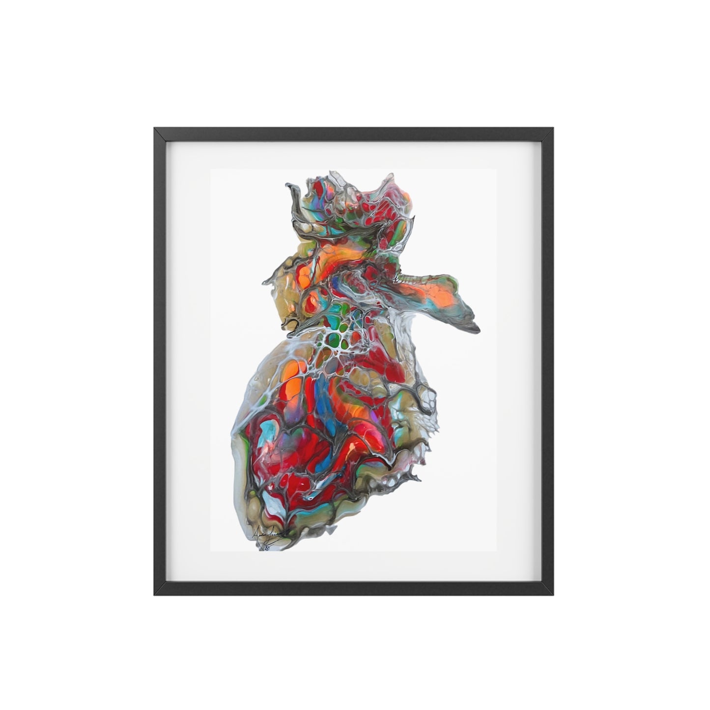 Framed Poster Print Miss Hippo Wall Art