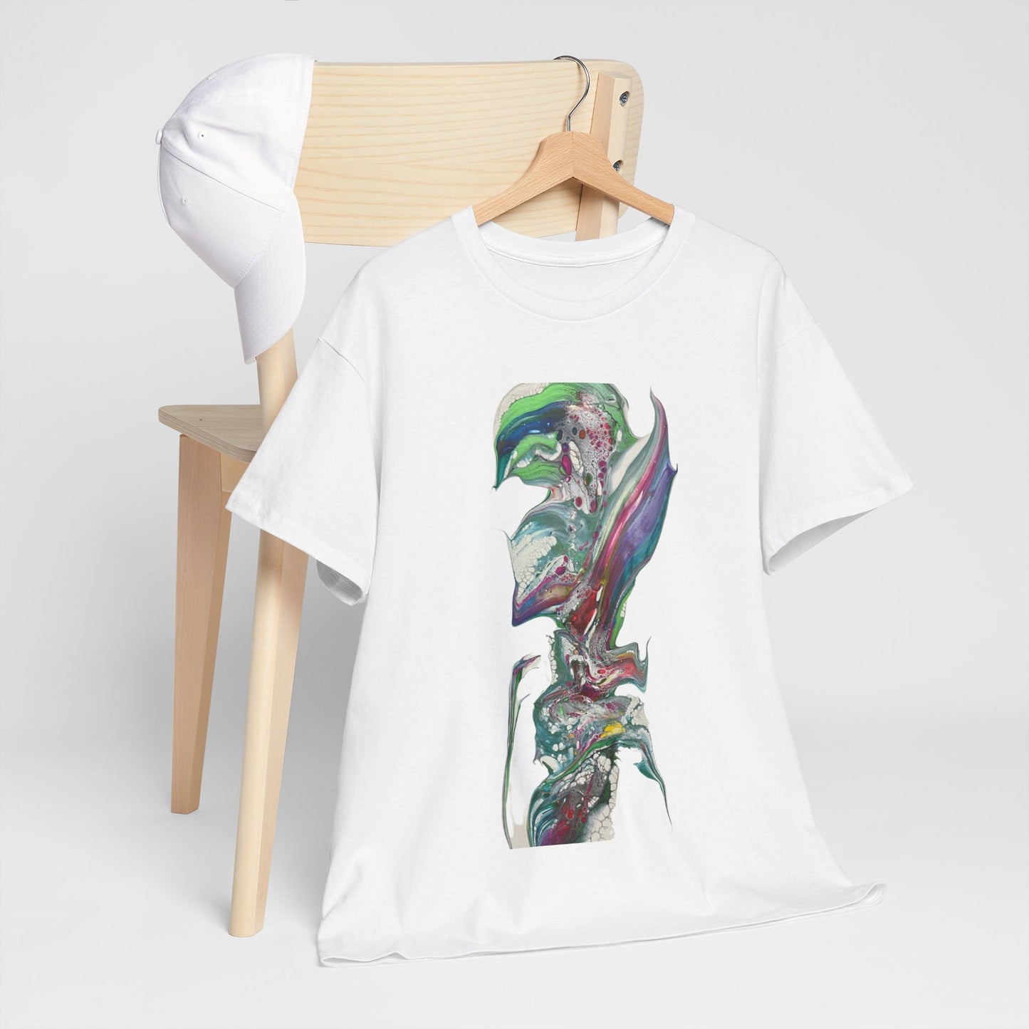 Unisex Tee - Flower Surfer Fluid Art Design