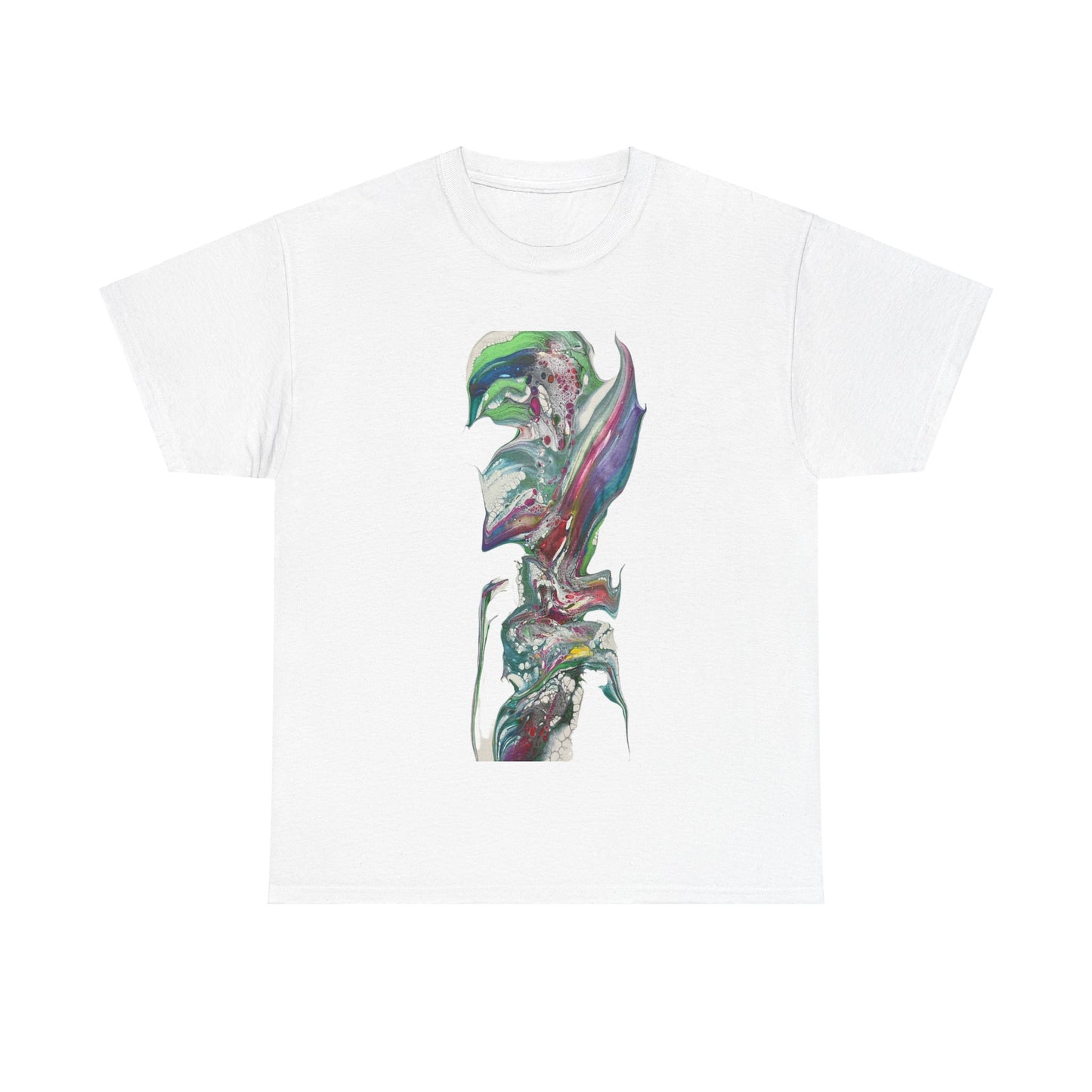 Unisex Tee - Flower Surfer Fluid Art Design