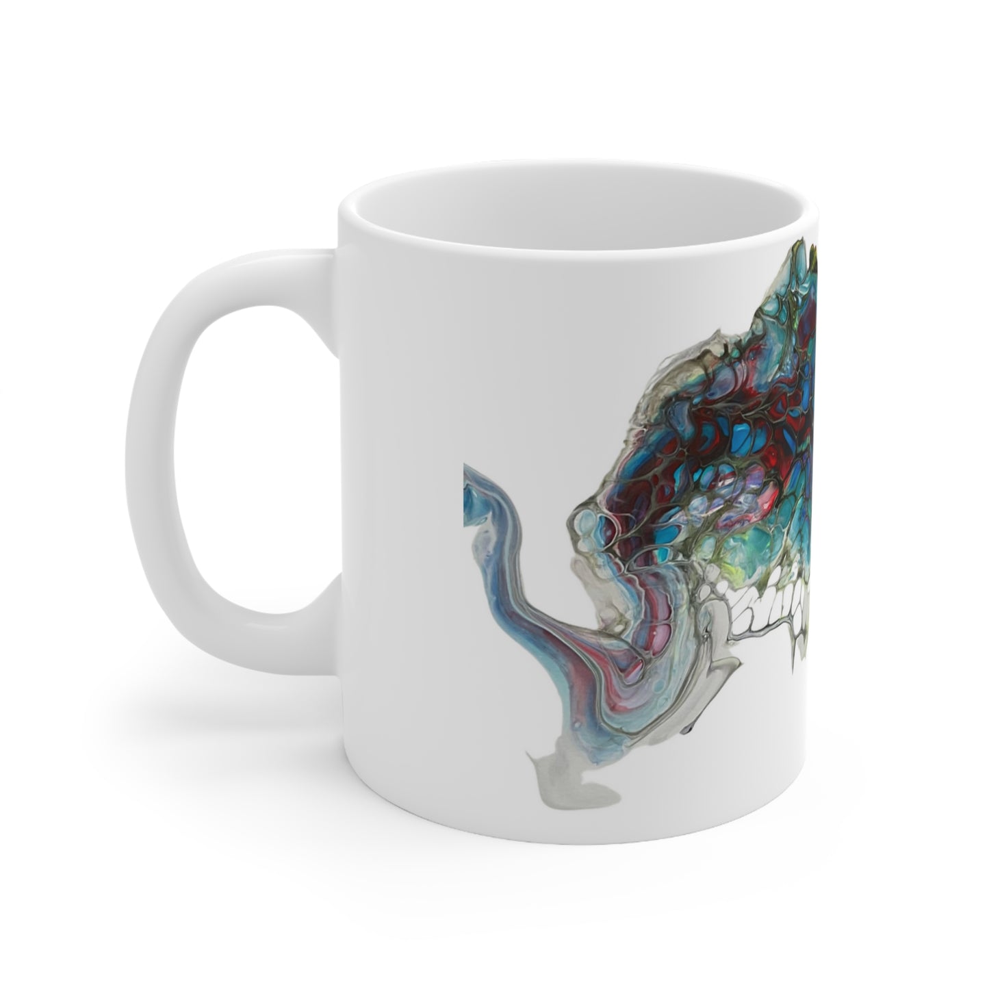 Coffee Mug - Indigo Warrior Fluid Art 'Genie' Design