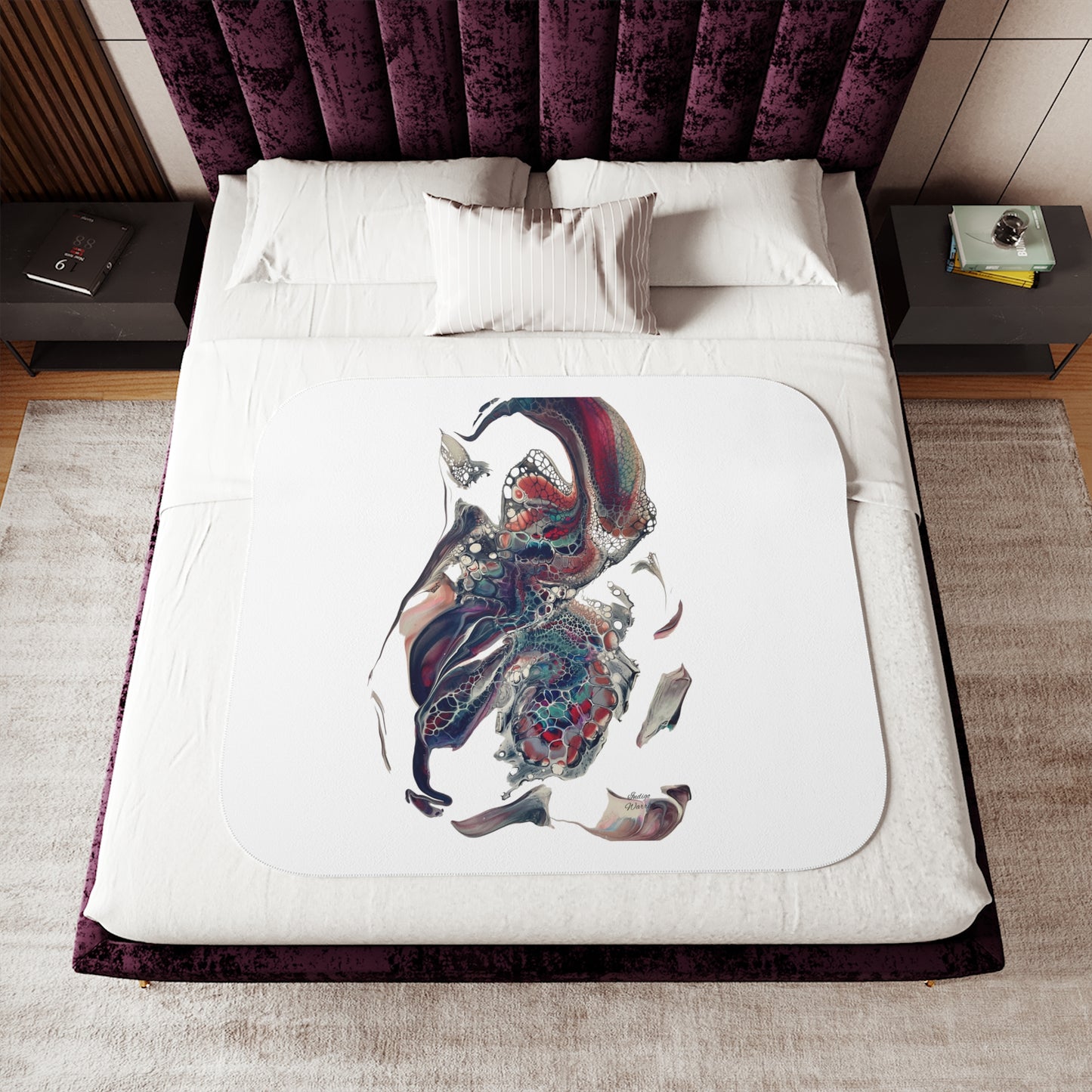 Sherpa Blanket Fluid Art 'Ele Warrior Knight'