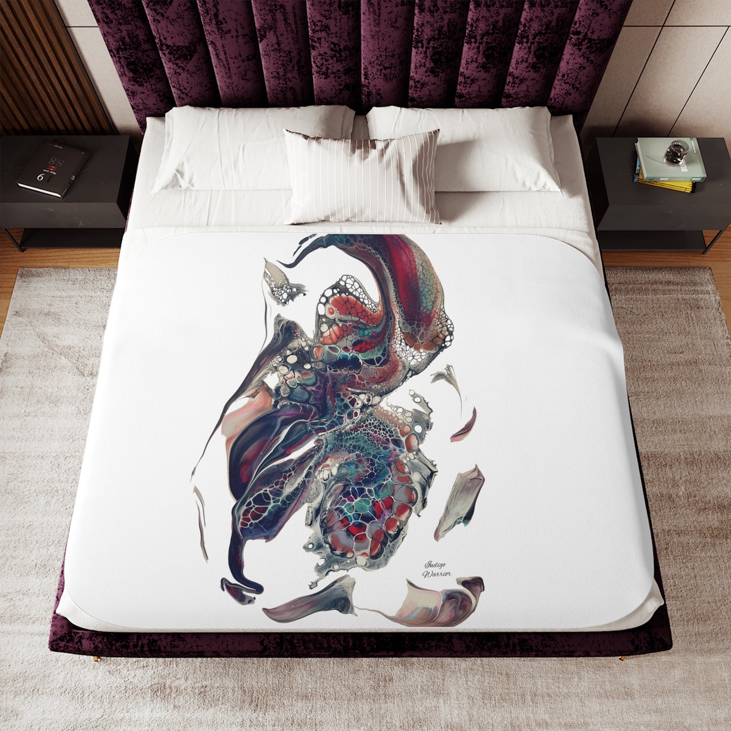 Sherpa Blanket Fluid Art 'Ele Warrior Knight'