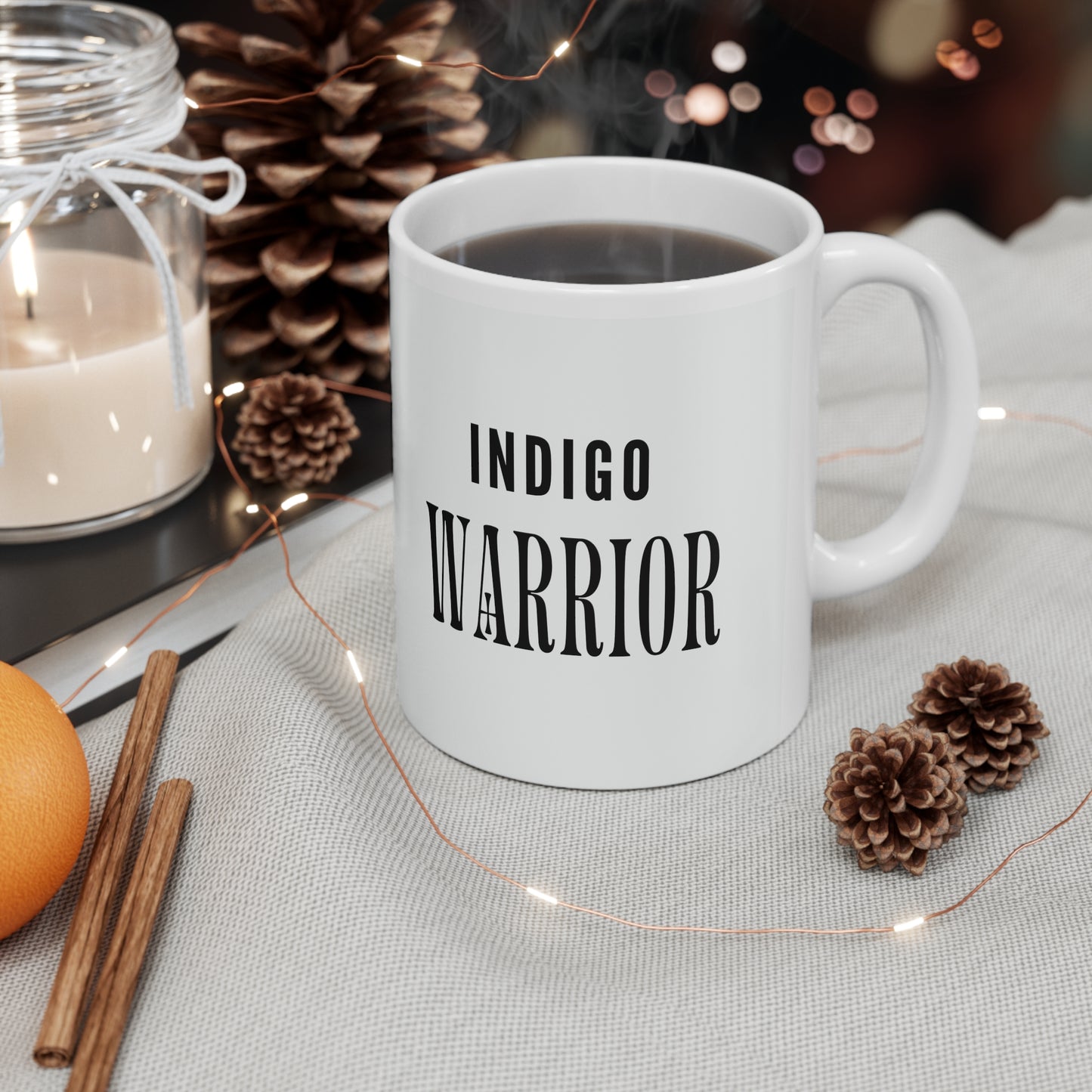 Coffee Mug Indigo Warrior Tribal Eye Design